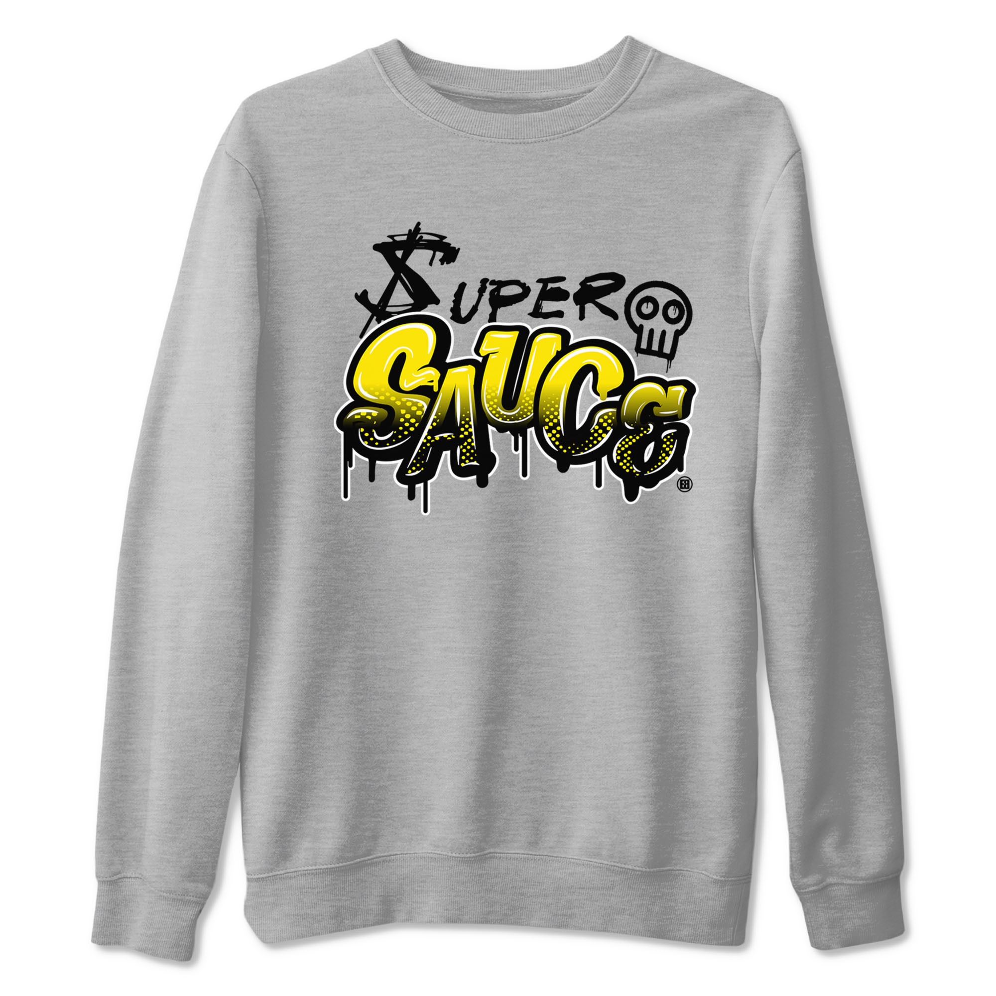 4s Vivid Sulfur shirt to match jordans Super Sauce sneaker tees Air Jordan 4 Vivid Sulfur Drip Gear Zone unisex cotton Heather Grey 2 crew neck shirt