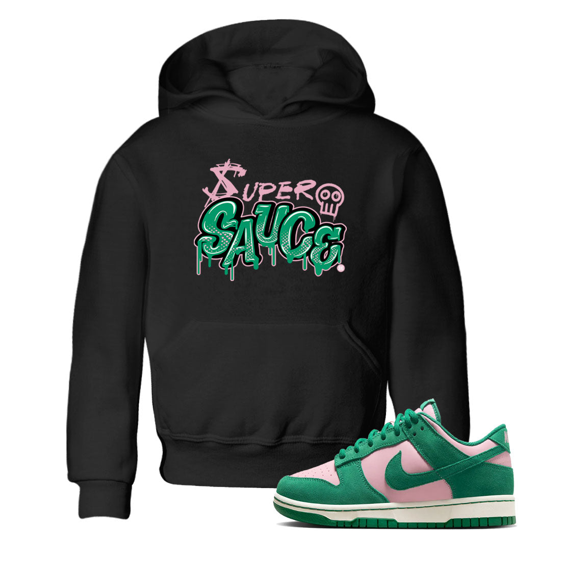 Dunk Low Medium Soft Pink Malachite shirt to match jordans Super Sauce sneaker tees Dunks Medium Soft Pink Malachite Streetwear Brand Drip Gear Zone baby toddler Black 1 cotton Shirt