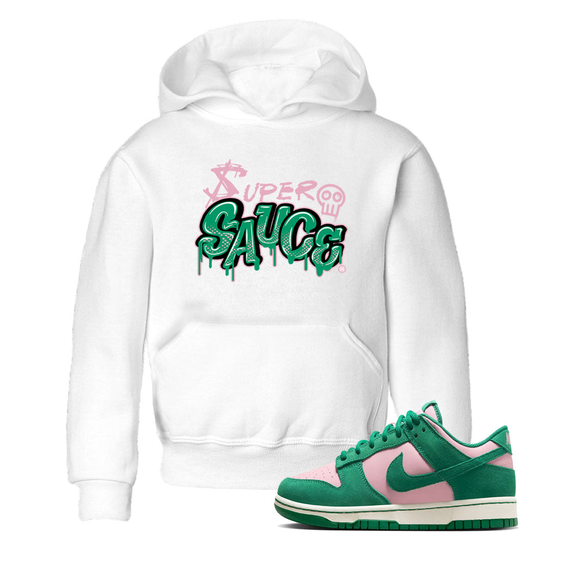 Dunk Low Medium Soft Pink Malachite shirt to match jordans Super Sauce sneaker tees Dunks Medium Soft Pink Malachite Streetwear Brand Drip Gear Zone baby toddler White 1 cotton Shirt