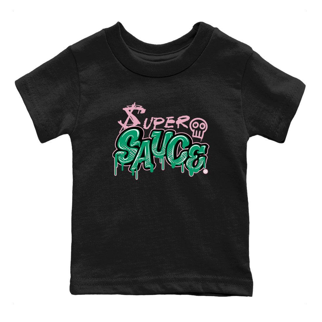 Dunk Low Medium Soft Pink Malachite shirt to match jordans Super Sauce sneaker tees Dunks Medium Soft Pink Malachite Streetwear Brand Drip Gear Zone baby toddler Black 2 cotton Shirt