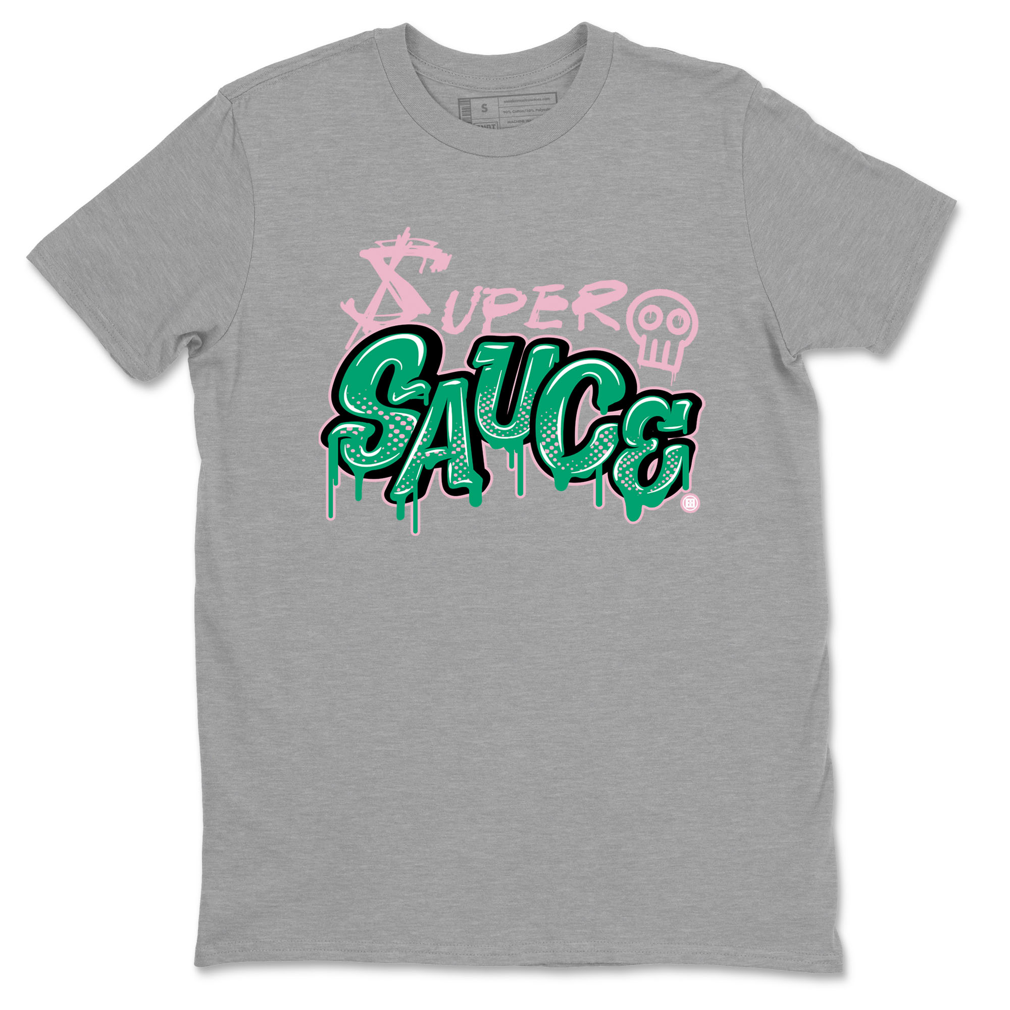 Dunk Low Medium Soft Pink Malachite shirt to match jordans Super Sauce sneaker tees Dunks Medium Soft Pink Malachite Streetwear Brand Drip Gear Zone unisex cotton Heather Grey 2 crew neck shirt