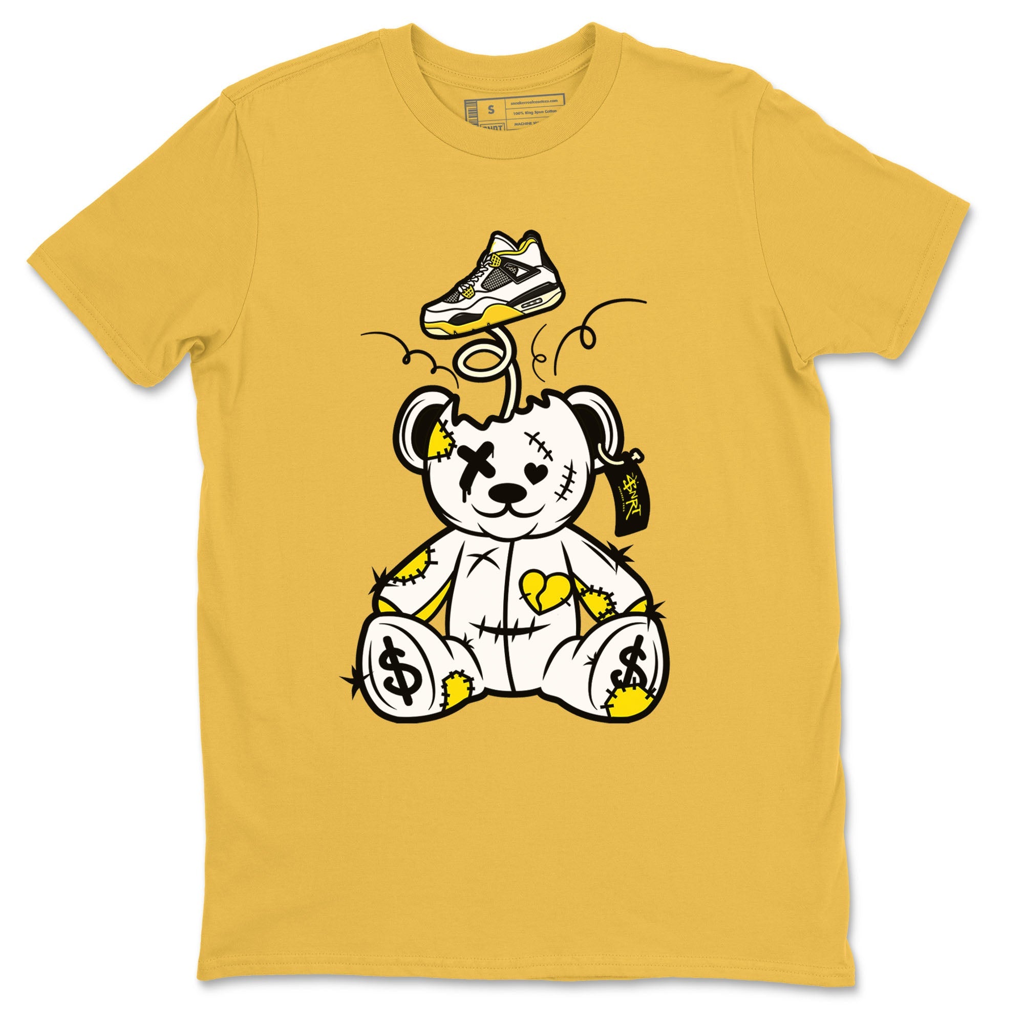 Air Jordan 4 Retro Vivid Sulfur shirt to match jordans Surprise Teddy Bear sneaker tees 4s Vivid Sulfur Drip Gear Zone unisex cotton Daisy 2 crew neck shirt