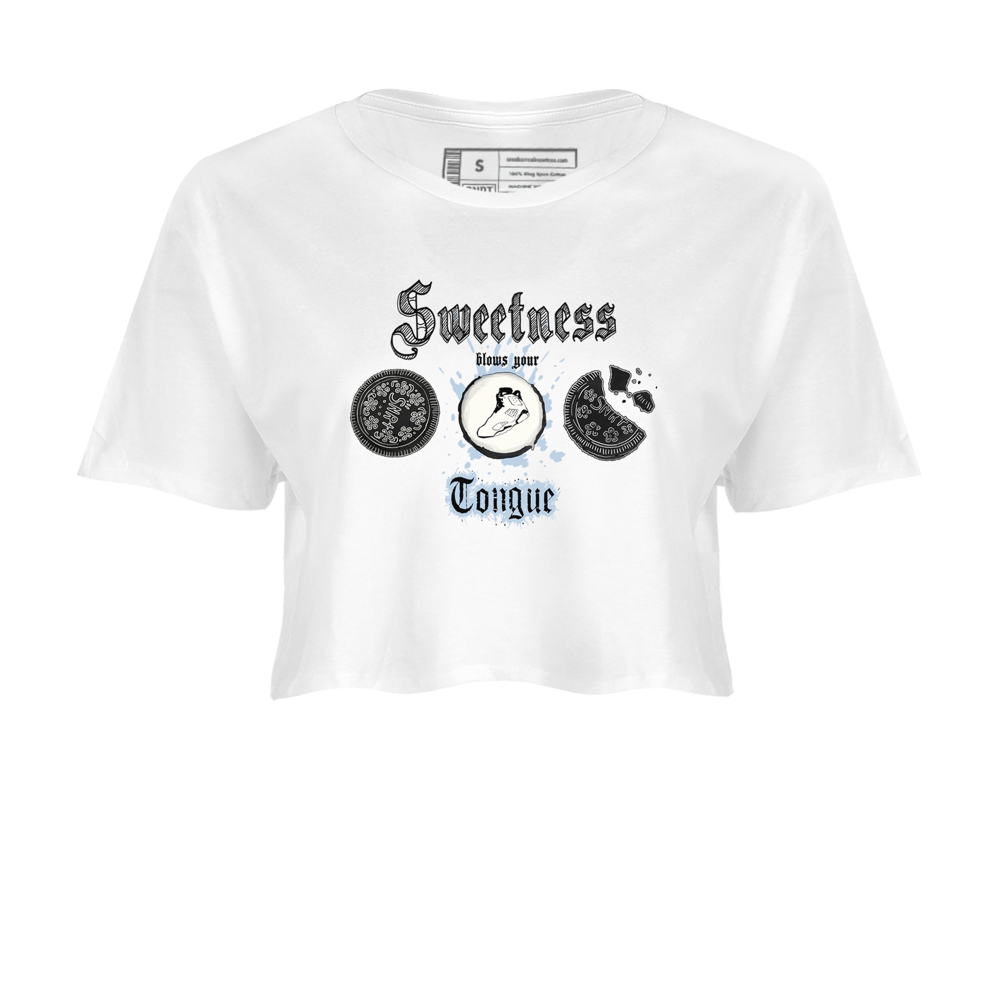 Air Jordan 6 White Black shirts to match jordans Sweetness Blows Your Tongue sneaker match tees Air Jordan 6 White Black Drip Gear Zone White 2 crop length shirt