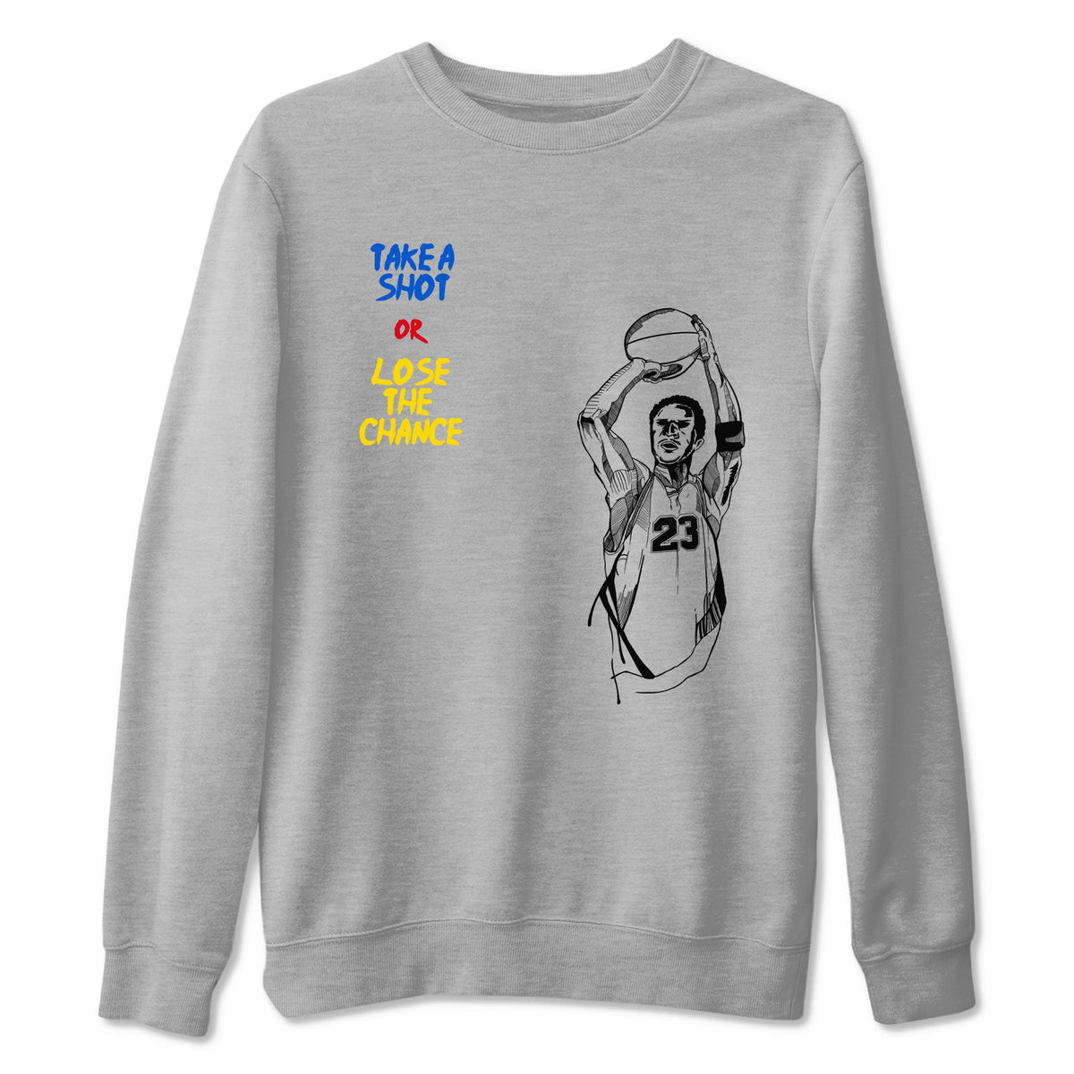 1s Travis Scott Canary shirts to match jordans Take A Shot sneaker match tees Air Jordan 1 Travis Scott Canary Drip Gear Zone unisex cotton Heather Grey 2 crew neck shirts