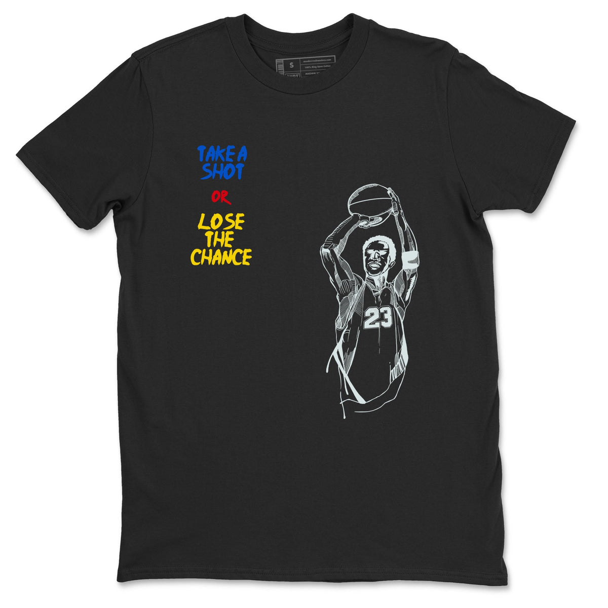 1s Travis Scott Canary shirts to match jordans Take A Shot sneaker match tees Air Jordan 1 Travis Scott Canary Drip Gear Zone unisex cotton Black 2 crew neck shirts