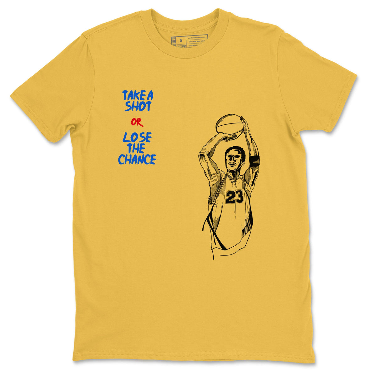 1s Travis Scott Canary shirts to match jordans Take A Shot sneaker match tees Air Jordan 1 Travis Scott Canary Drip Gear Zone unisex cotton Daisy 2 crew neck shirts