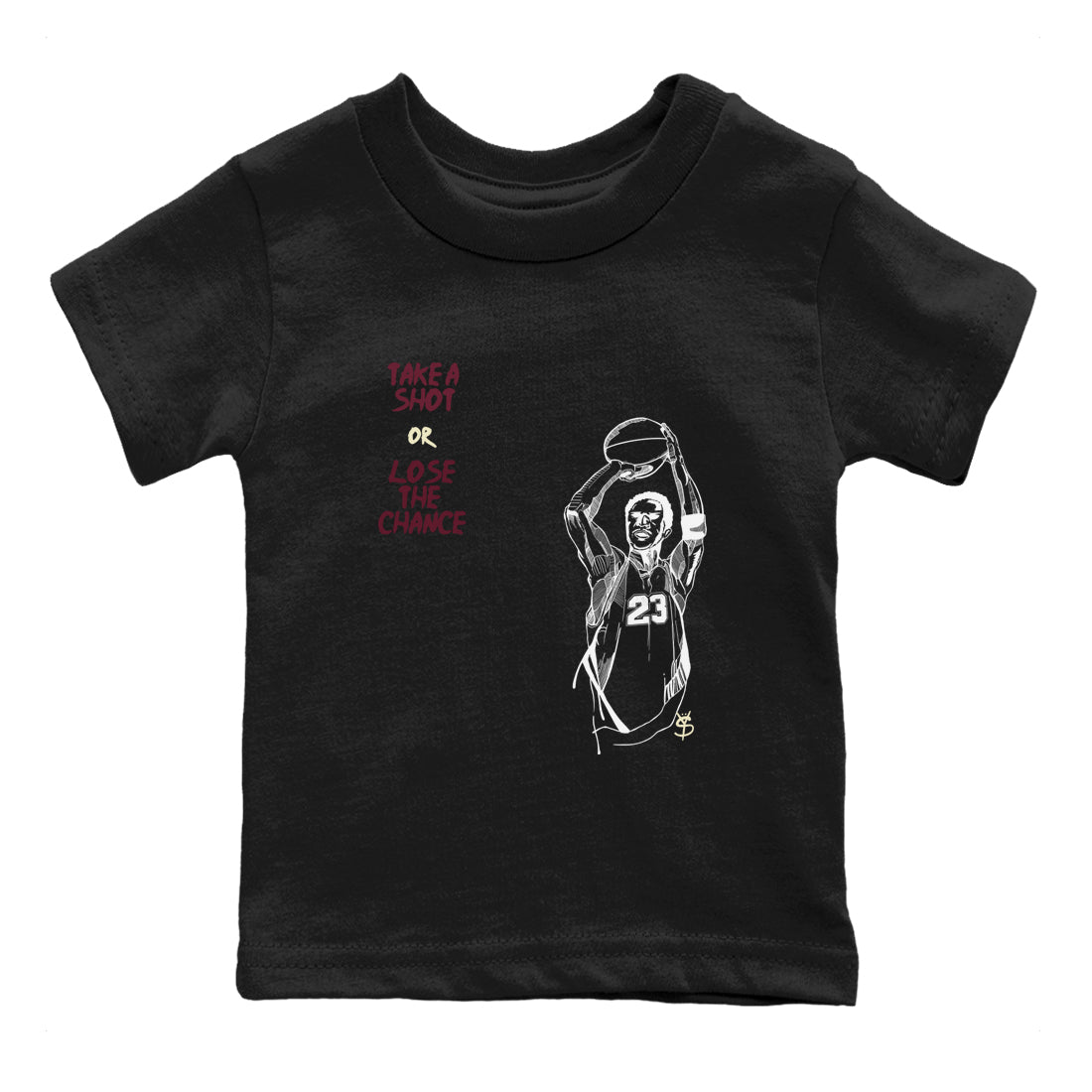 3s A Ma Maniere x Burgundy Crush shirts to match jordans Take A Shot sneaker match tees A Ma Maniére Air Jordan 3 Burgundy Crush Drip Gear Zone Youth Baby Black 2 crew neck shirts