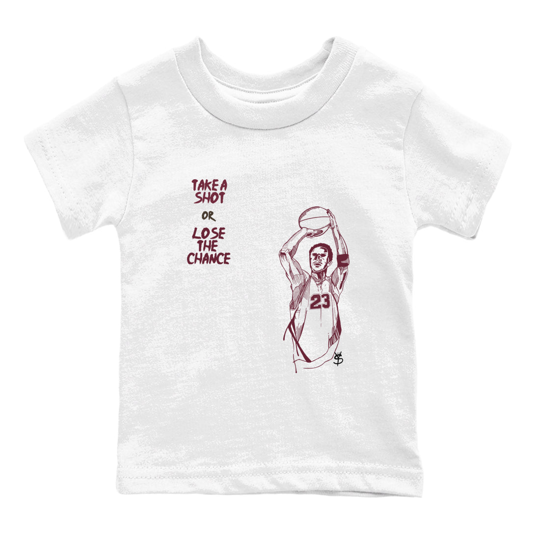 3s A Ma Maniere x Burgundy Crush shirts to match jordans Take A Shot sneaker match tees A Ma Maniére Air Jordan 3 Burgundy Crush Drip Gear Zone Youth Baby White 2 crew neck shirts