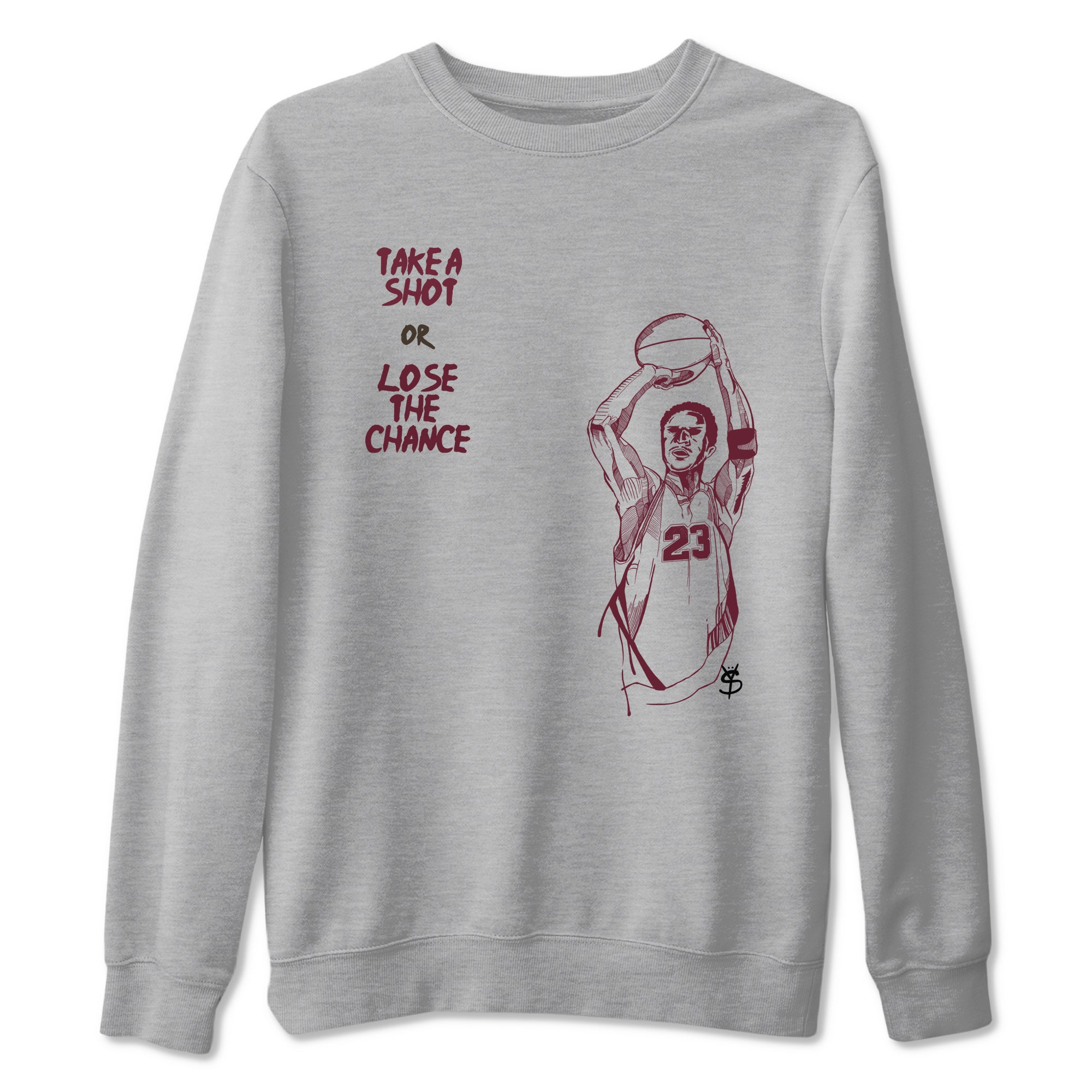 3s A Ma Maniere x Burgundy Crush shirts to match jordans Take A Shot sneaker match tees A Ma Maniére Air Jordan 3 Burgundy Crush Drip Gear Zone unisex cotton Heather Grey 2 crew neck shirts