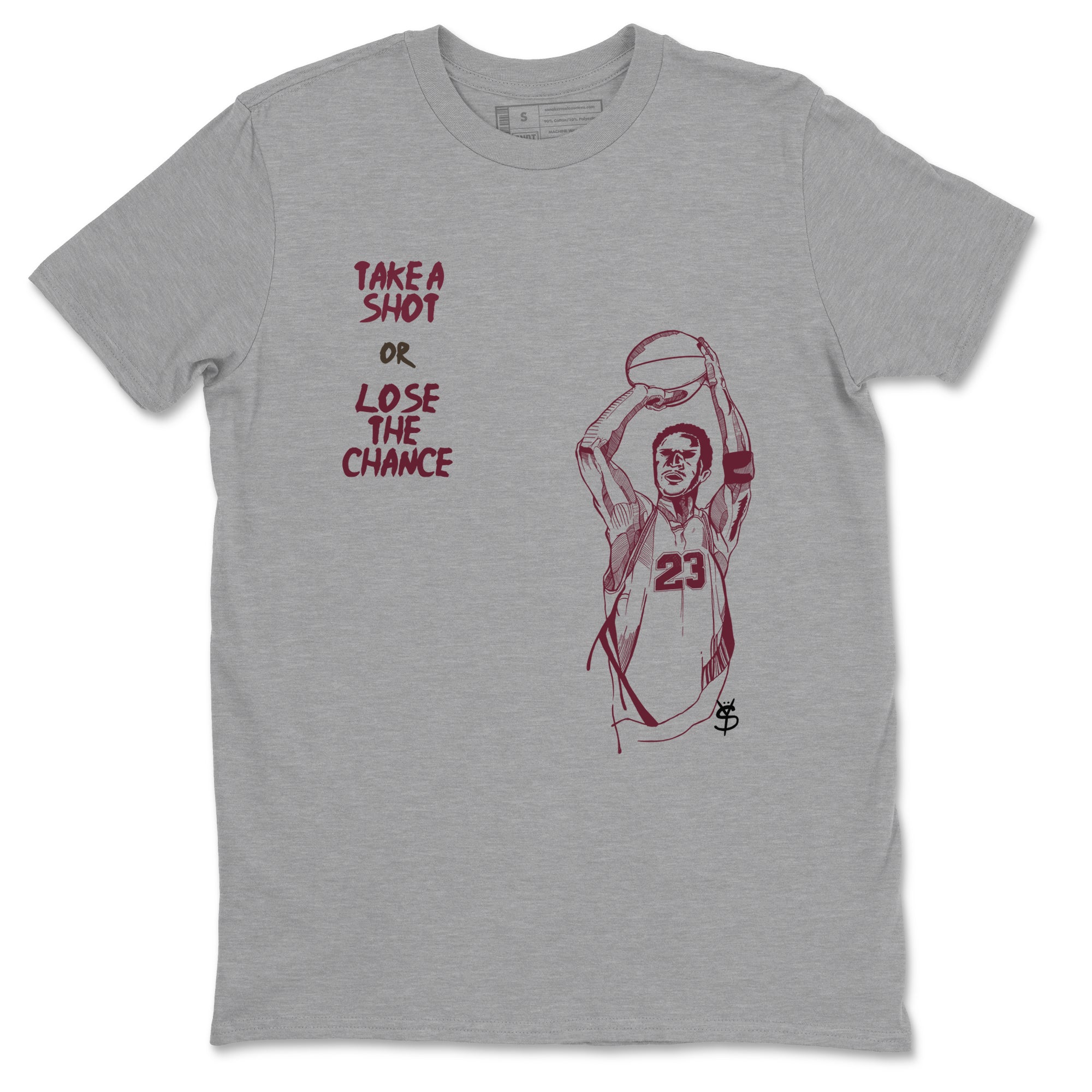 3s A Ma Maniere x Burgundy Crush shirts to match jordans Take A Shot sneaker match tees A Ma Maniére Air Jordan 3 Burgundy Crush Drip Gear Zone unisex cotton Heather Grey 2 crew neck shirts