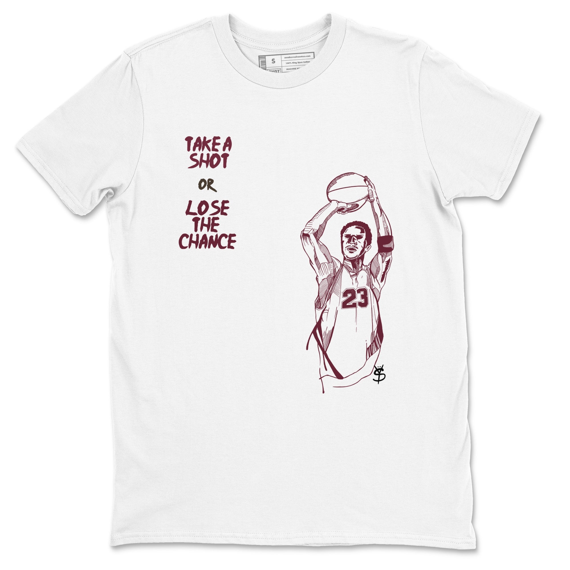 3s A Ma Maniere x Burgundy Crush shirts to match jordans Take A Shot sneaker match tees A Ma Maniére Air Jordan 3 Burgundy Crush Drip Gear Zone unisex cotton White 2 crew neck shirts