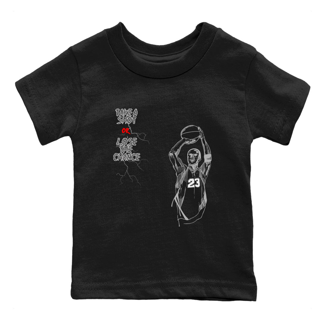 3s Black Cement shirts to match jordans Take A Shot sneaker match tees Air Jordan 3 Black Cement match shoes to clothes Drip Gear Zone Youth Baby Black 2 tee