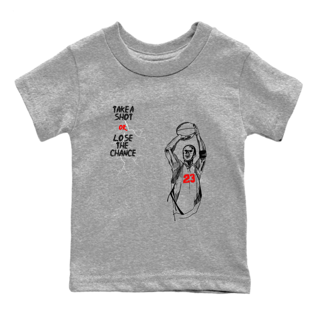 3s Black Cement shirts to match jordans Take A Shot sneaker match tees Air Jordan 3 Black Cement match shoes to clothes Drip Gear Zone Youth Baby Heather Grey 2 tee