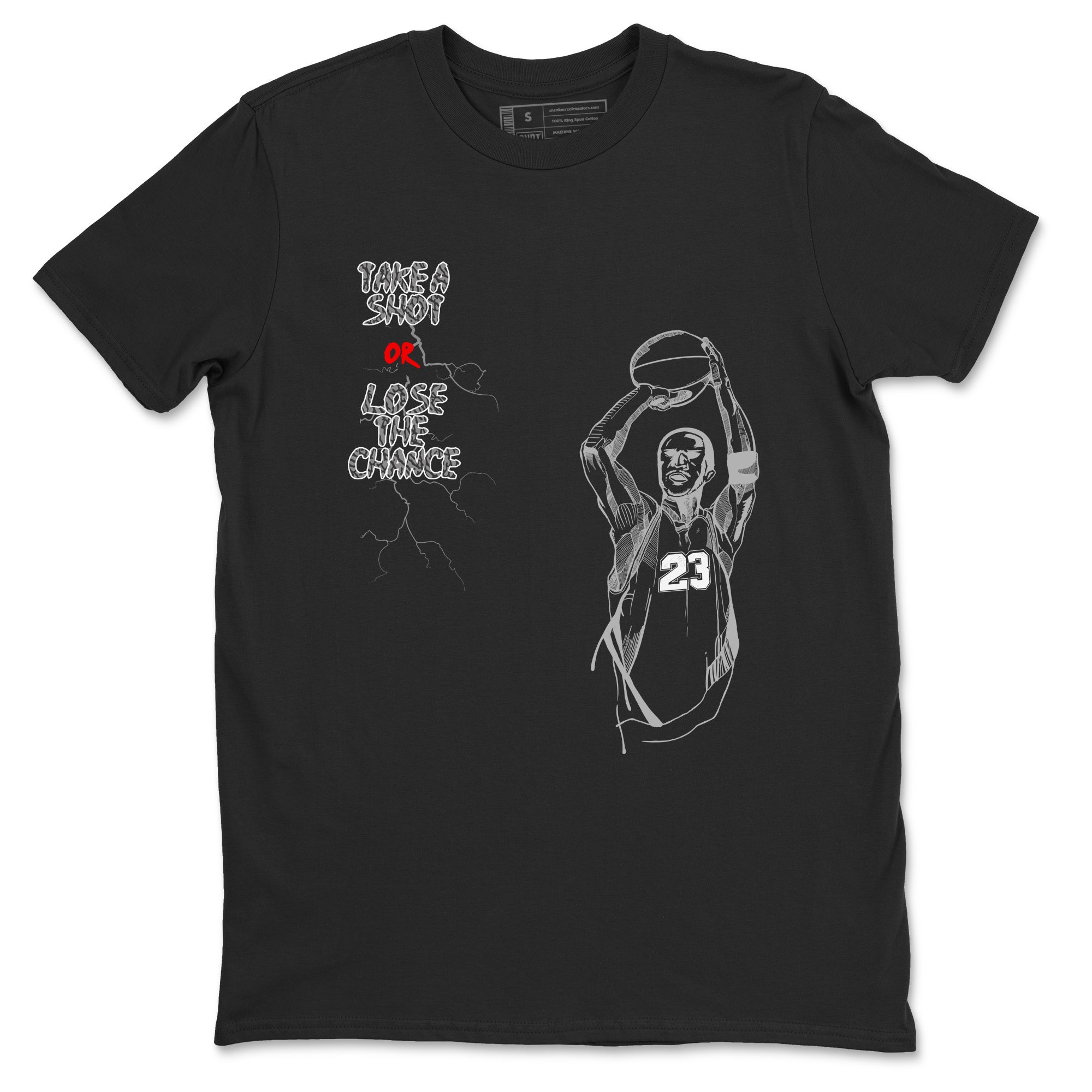 3s Black Cement shirts to match jordans Take A Shot sneaker match tees Air Jordan 3 Black Cement match shoes to clothes Drip Gear Zone unisex cotton Black 2 shirts