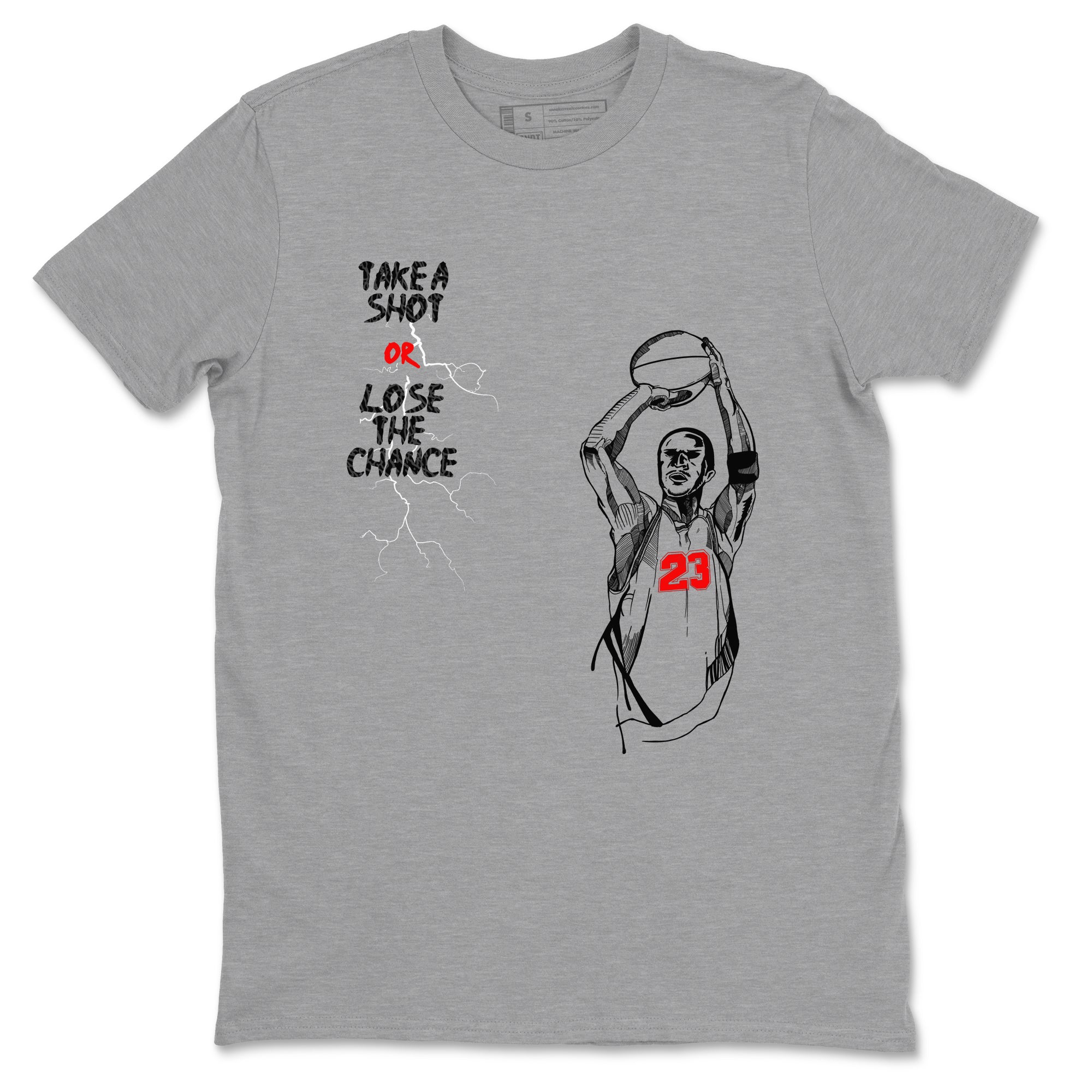 3s Black Cement shirts to match jordans Take A Shot sneaker match tees Air Jordan 3 Black Cement match shoes to clothes Drip Gear Zone unisex cotton Heather Grey 2 shirts