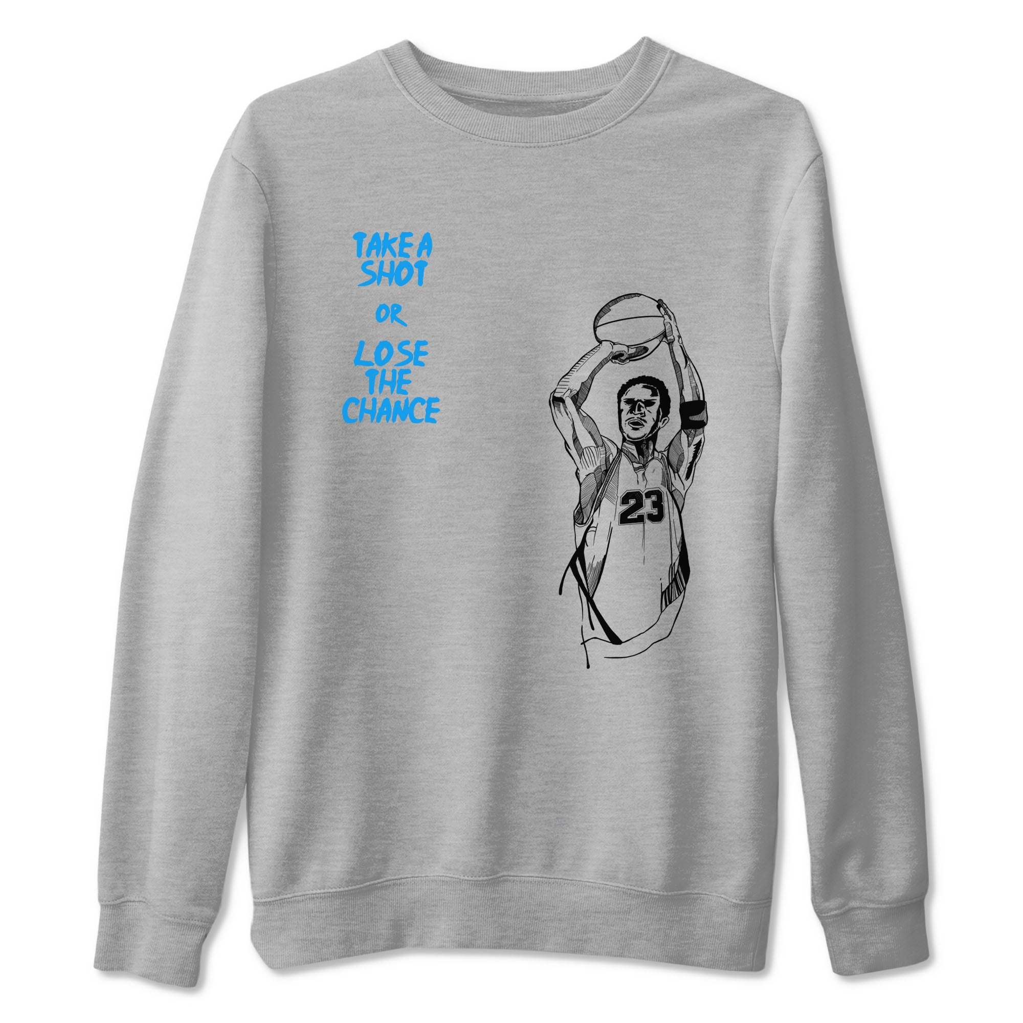 4s Military Blue shirts to match jordans Take A Shot sneaker match tees Air Jordan 4 Military Blue Drip Gear Zone unisex cotton Heather Grey 2 crew neck shirts