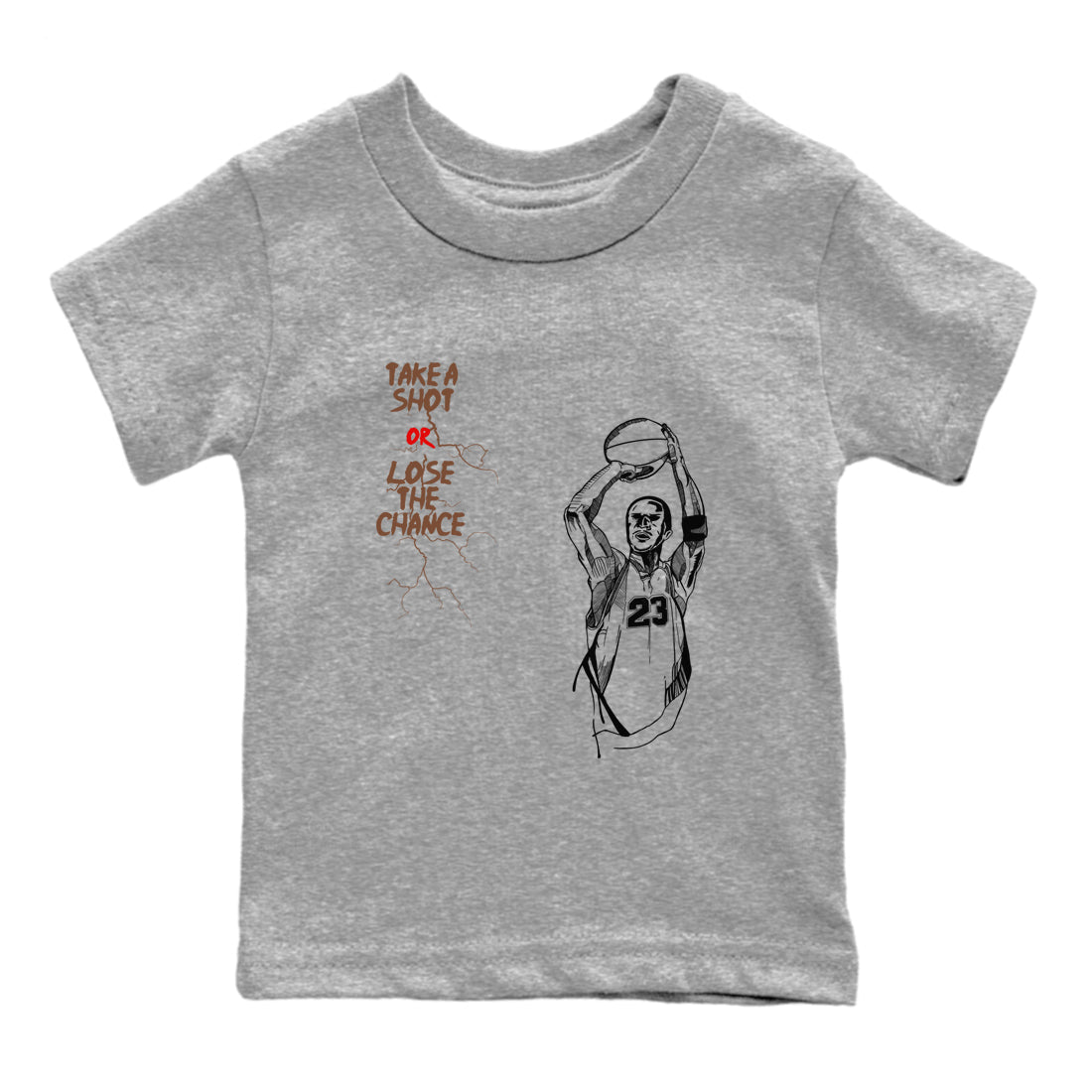 9s Olive shirts to match jordans Take A Shot sneaker match tees Air Jordan 9 Olive match shoes to clothes Drip Gear Zone Youth Baby Heather Grey 2 tee