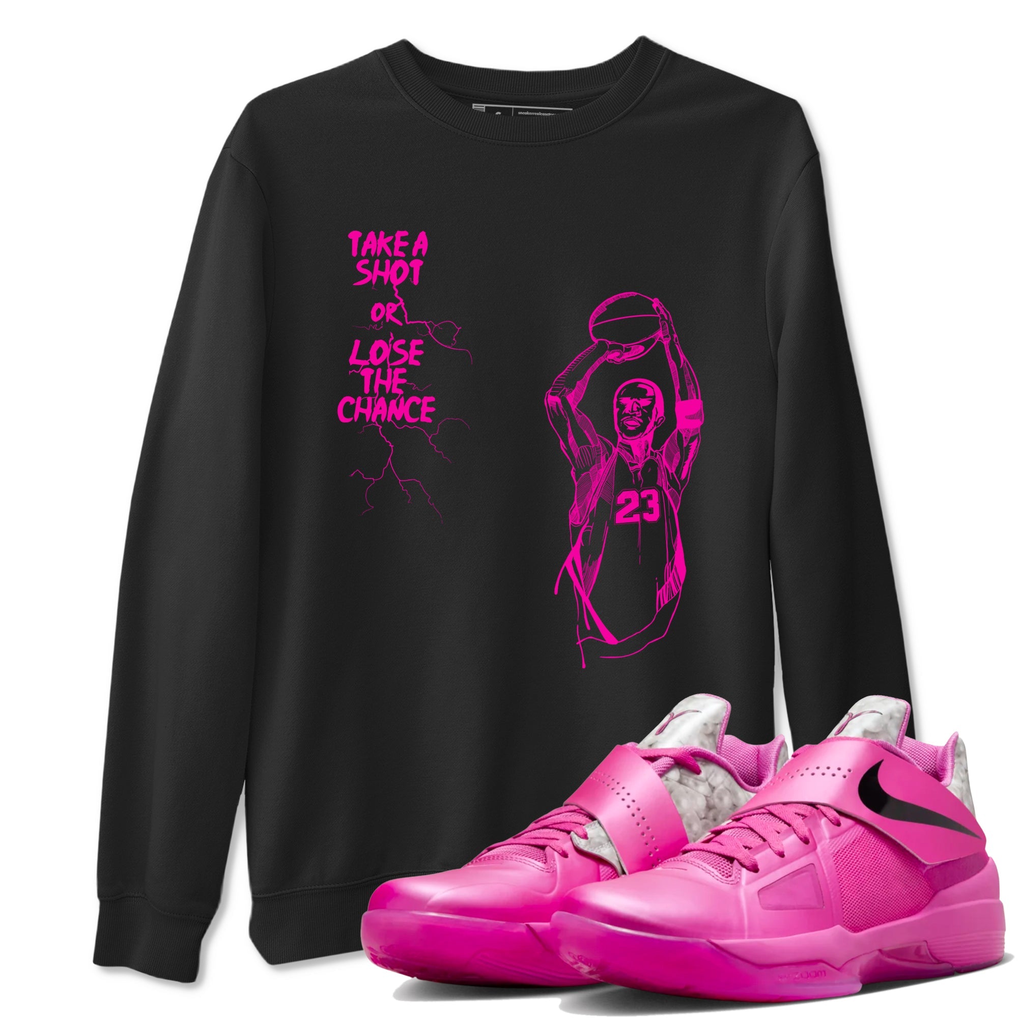 Nike KD 4 Retro Aunt Pearl shirts to match jordans Take A Shot sneaker match tees Nike KD 4 Aunt Pearl match shoes to clothes Drip Gear Zone unisex cotton Black 1 shirts
