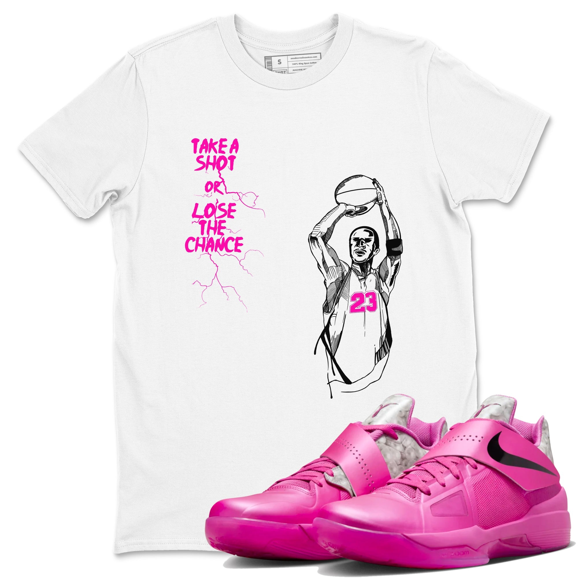 Nike KD 4 Retro Aunt Pearl shirts to match jordans Take A Shot sneaker match tees Nike KD 4 Aunt Pearl match shoes to clothes Drip Gear Zone unisex cotton White 1 shirts