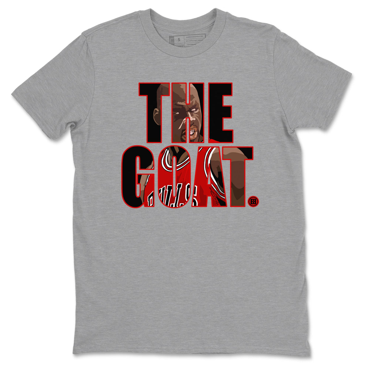 1s Black Toe Reimagined shirts to match jordans The Goat sneaker match tees Air Jordan 1 Black Toe Reimagined match shoes to clothes Drip Gear Zone unisex cotton Heather Grey 2 shirts