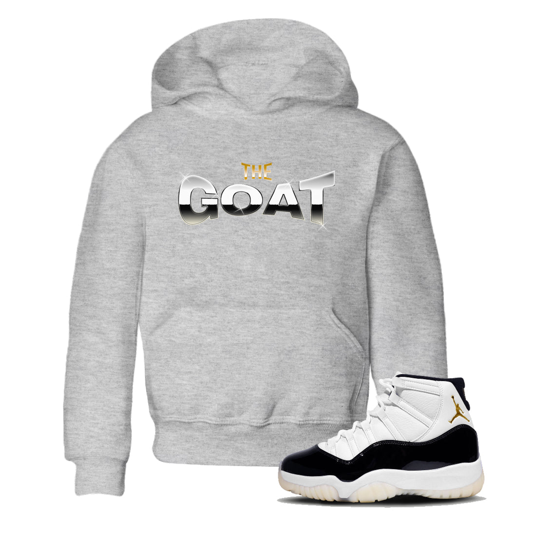 Air Jordan 11 Gratitude shirt to match jordans The Goat sneaker tees AJ11 Gratitude Drip Gear Zone Baby Toddler Heather Grey 1 T-Shirt