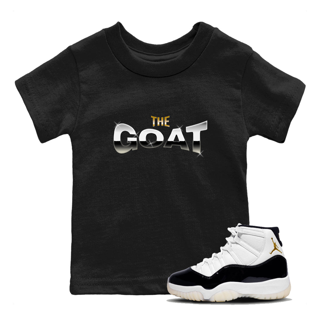 Air Jordan 11 Gratitude shirt to match jordans The Goat sneaker tees AJ11 Gratitude Drip Gear Zone Baby Toddler Black 1 T-Shirt