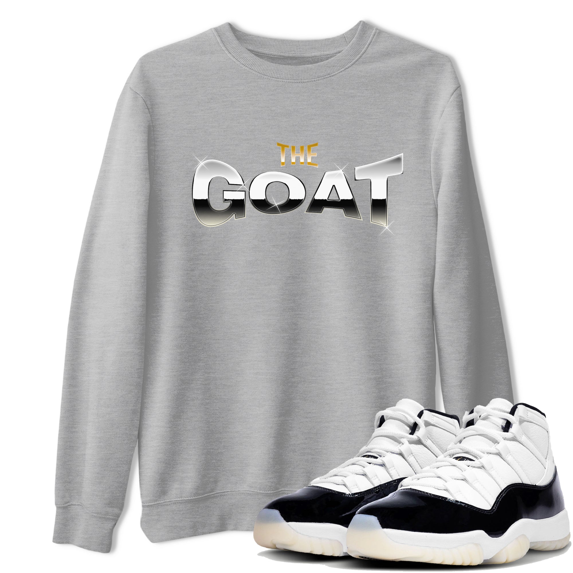 Air Jordan 11 Gratitude shirt to match jordans The Goat sneaker tees AJ11 Gratitude Drip Gear Zone Unisex Heather Grey 1 T-Shirt