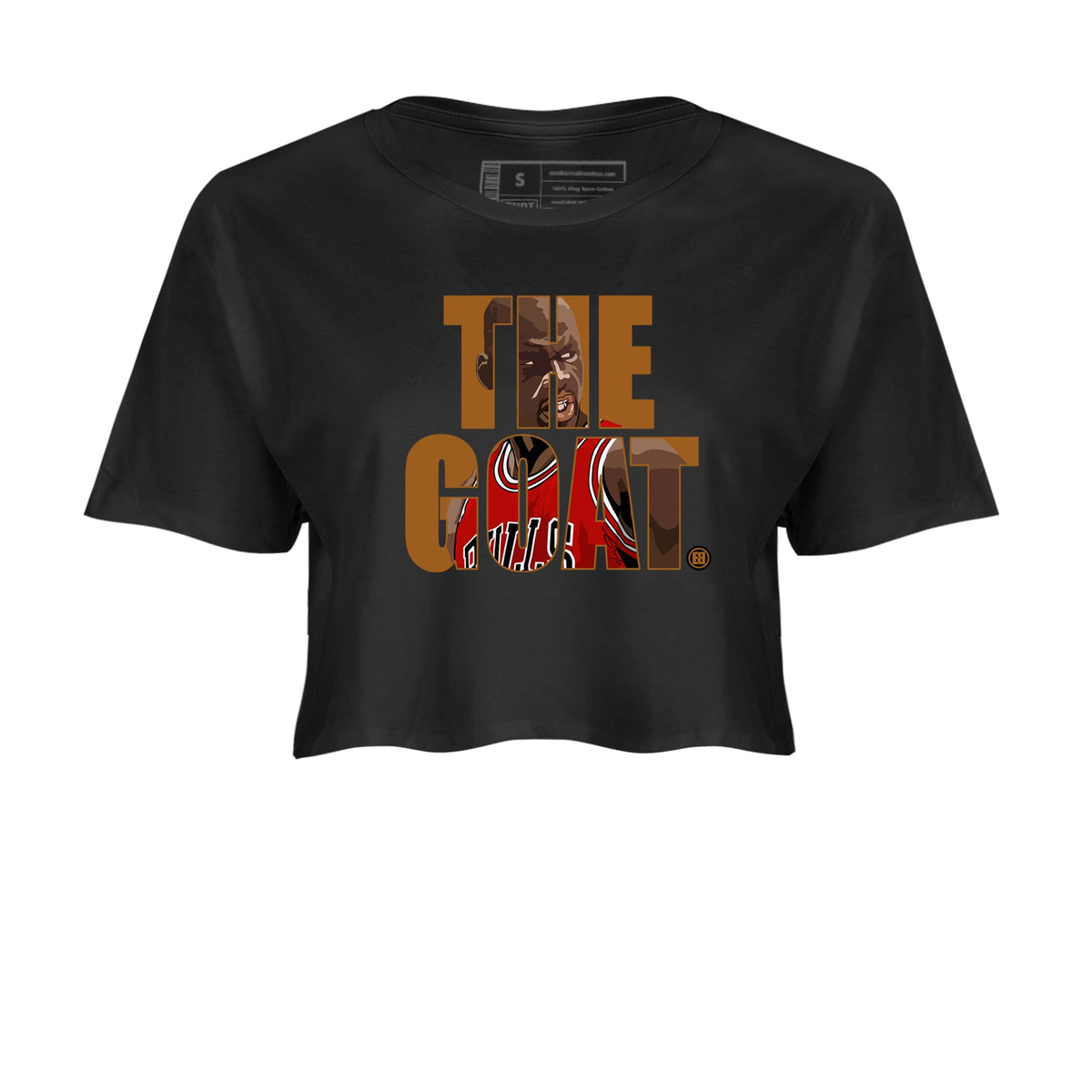 5s Archaeo Brown shirts to match jordans The Goat sneaker match tees Air Jordan 5 Archaeo Brown match shoes to clothes Drip Gear Zone unisex cotton Black 2 crop tee