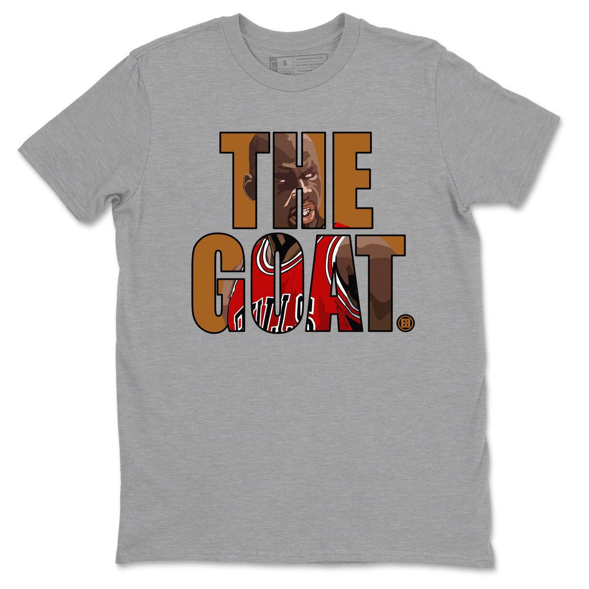 5s Archaeo Brown shirts to match jordans The Goat sneaker match tees Air Jordan 5 Archaeo Brown match shoes to clothes Drip Gear Zone unisex cotton Heather Grey 2 shirts