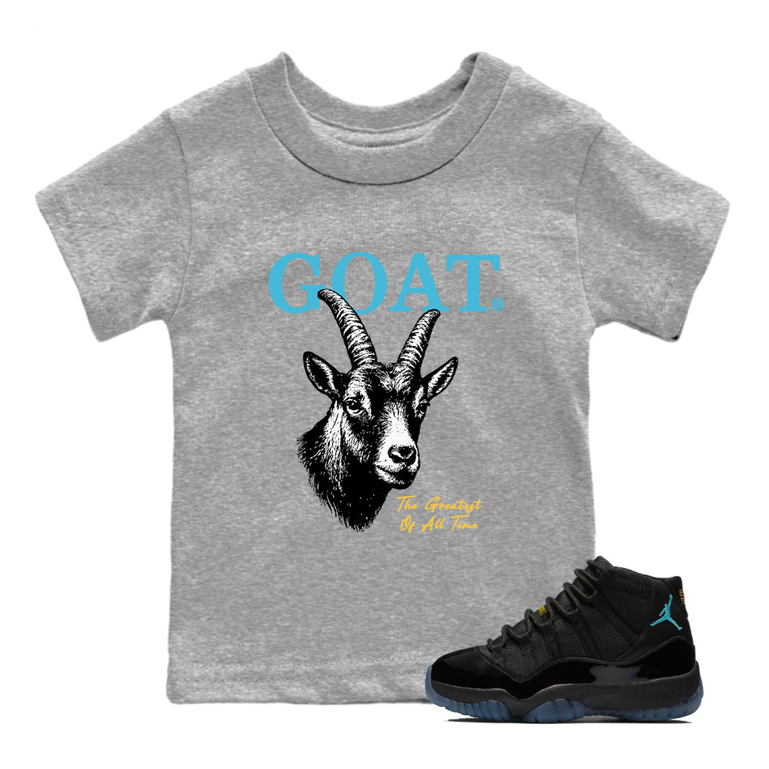 Sneaker Threads  Sneaker Tees To Match Air Jordan 11 Retro Gamma  The Greatest Of All Time Youth Graphic Tee Heather Grey 1. Perfect for Jordan releases 2025 colorways.