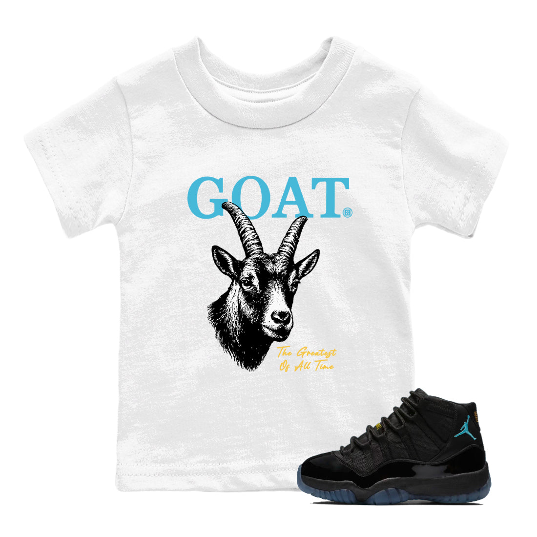Sneaker Threads  Sneaker Tees To Match Air Jordan 11 Retro Gamma  The Greatest Of All Time Youth Graphic Tee White 1. Perfect for Jordan releases 2025 colorways.