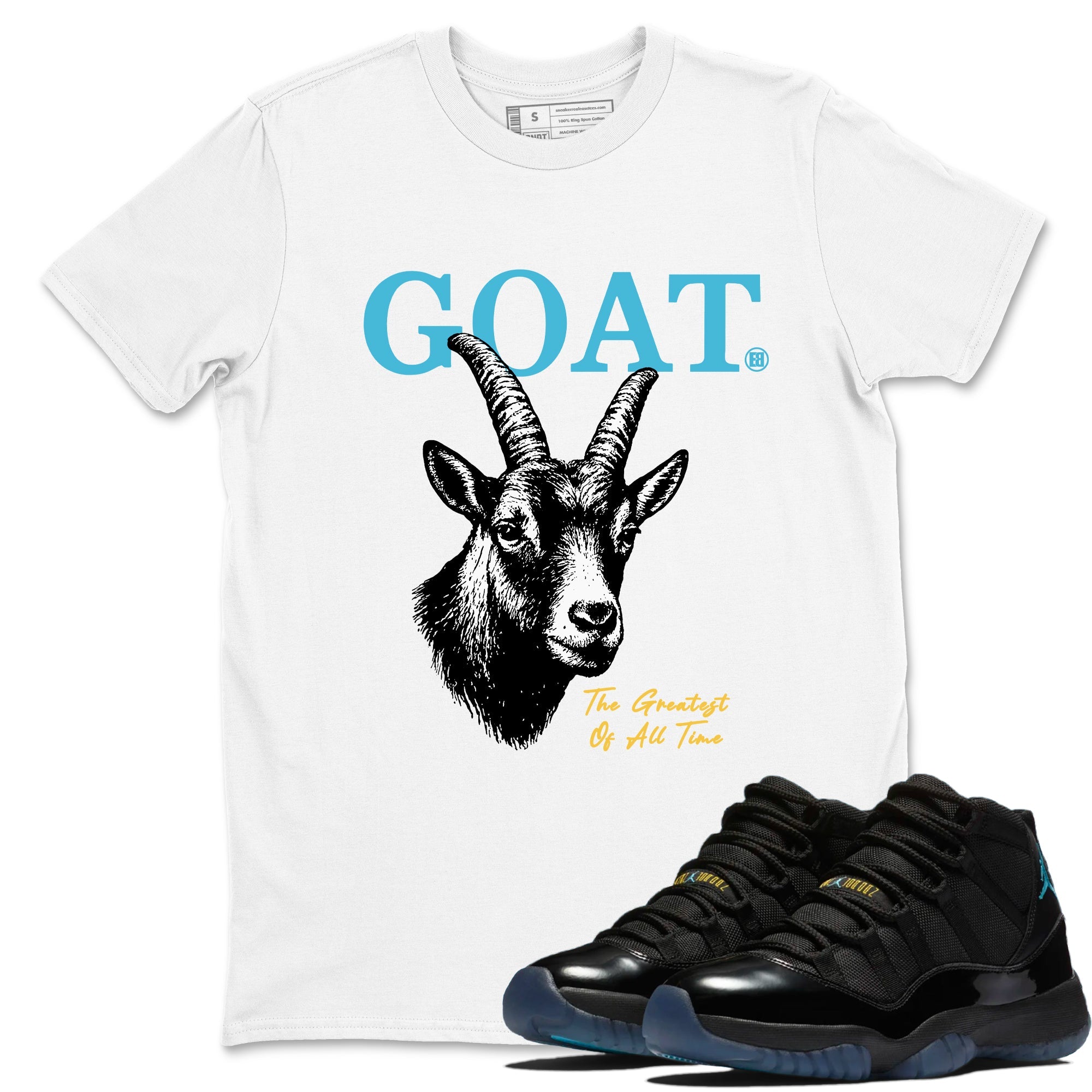 Sneaker Threads  Sneaker Tees To Match Air Jordan 11 Retro Gamma  The Greatest Of All Time Graphic Tee White 1. Perfect for Jordan releases 2025 colorways.