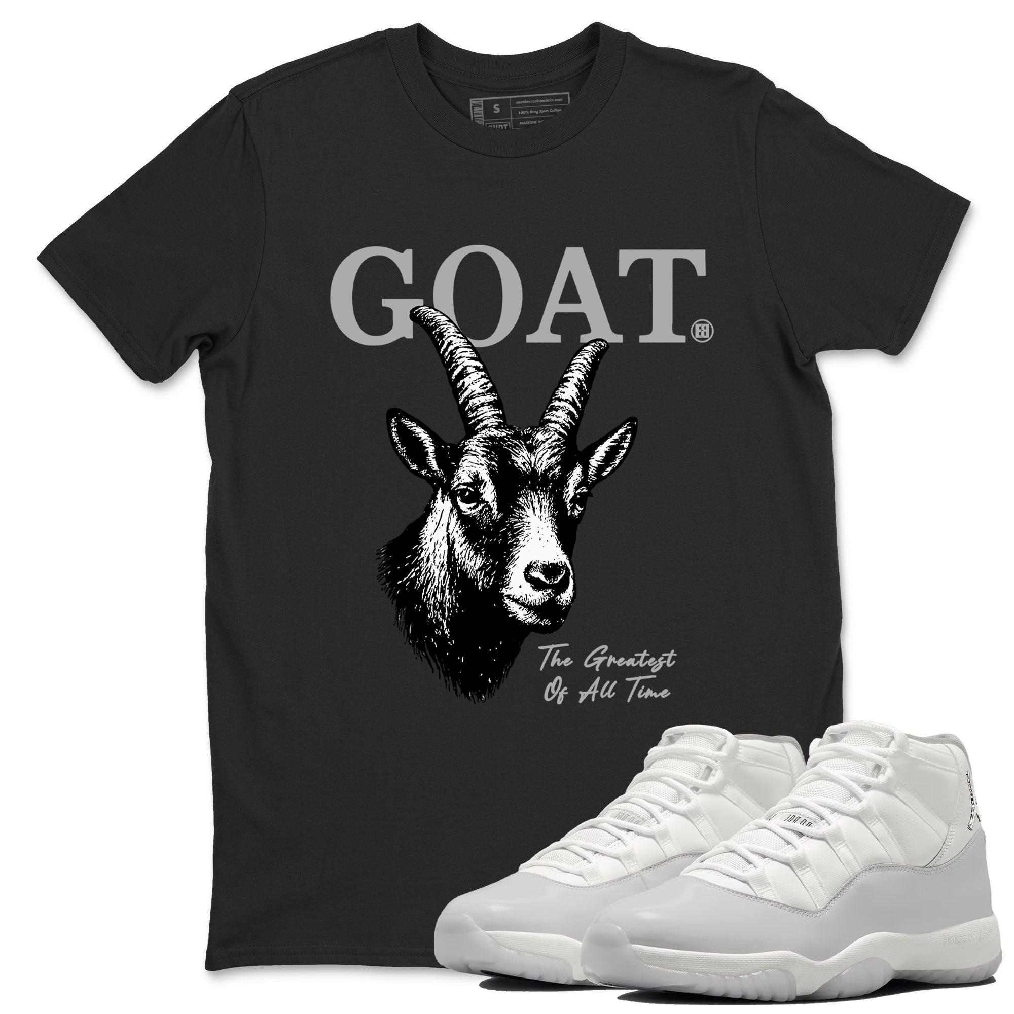 Sneaker match tees  Sneaker Tees To Match Air Jordan 11 Grand Finale Shoes  The Greatest Of All Time Tee Black 1