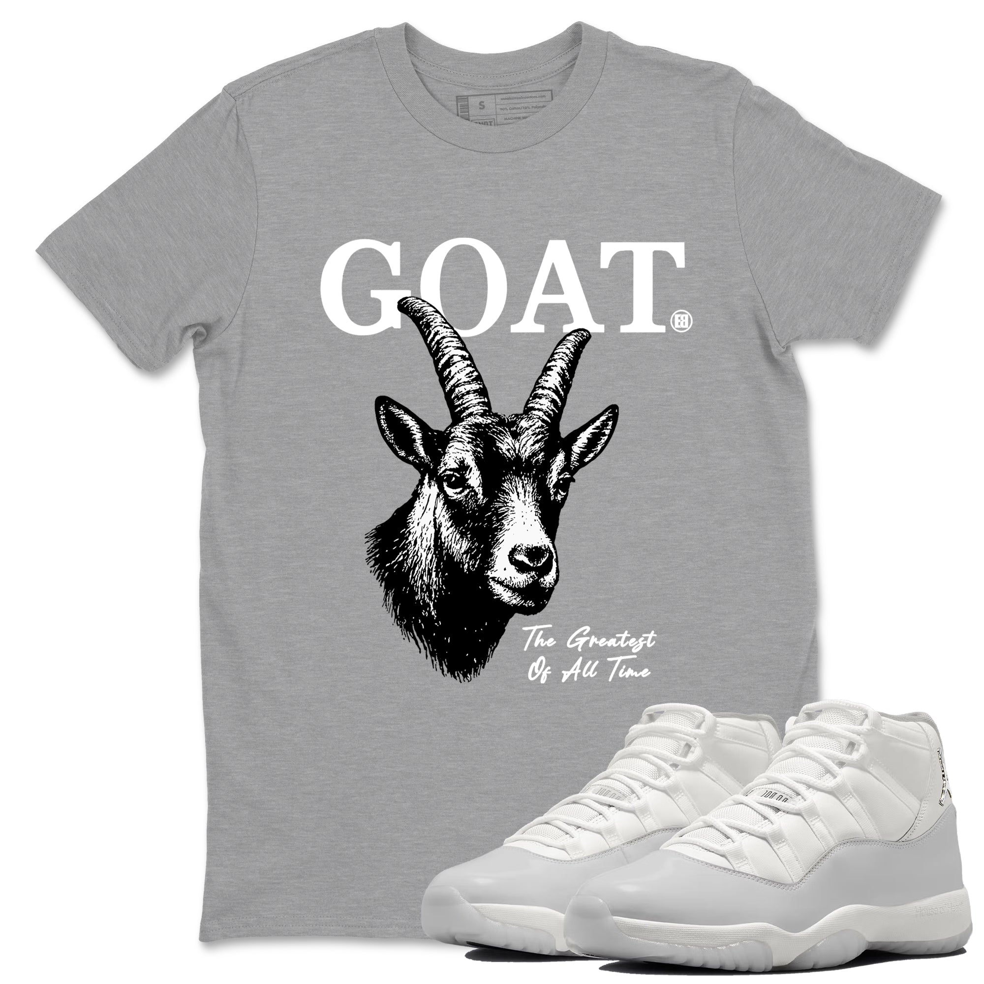 Sneaker match tees  Sneaker Tees To Match Air Jordan 11 Grand Finale Shoes  The Greatest Of All Time Tee Heather Grey 1
