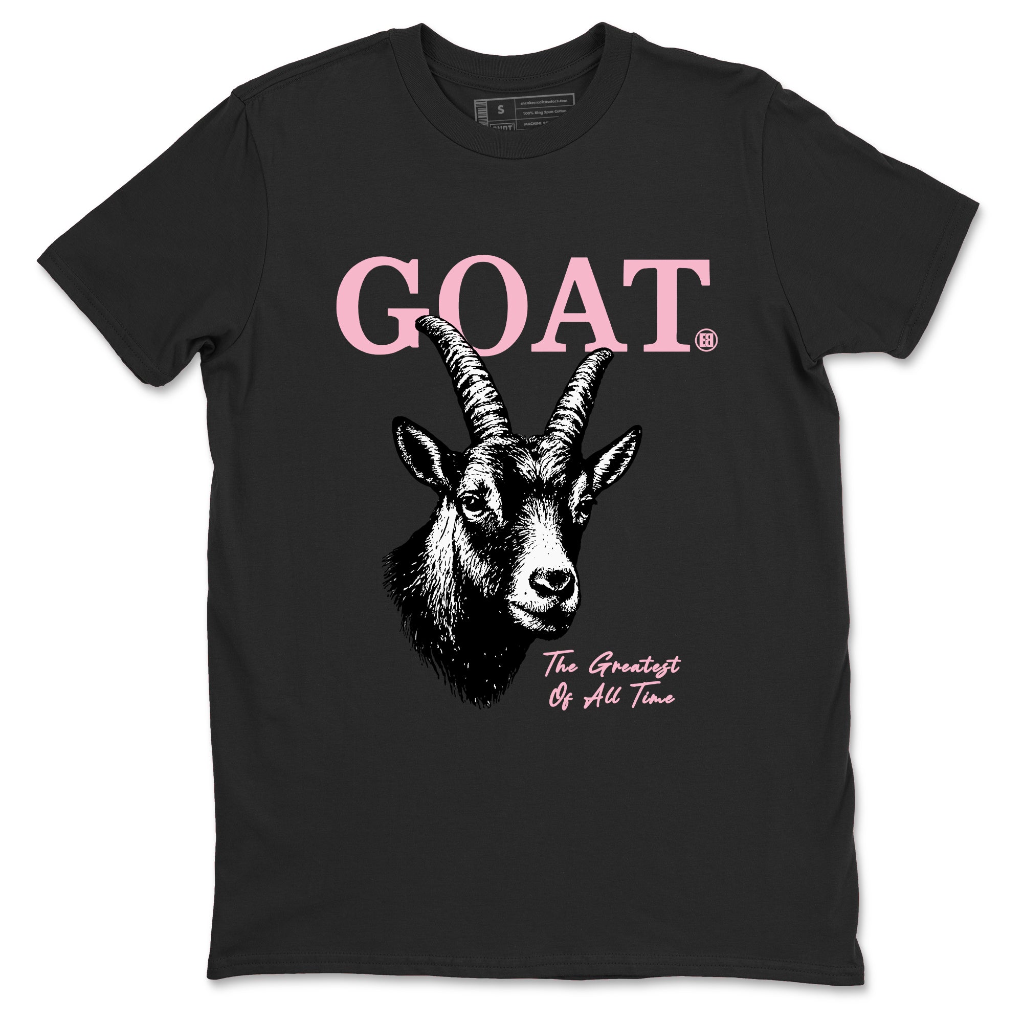 Sneaker Threads Sneaker Tees To Match Air Jordan 5 Medium Soft Pink Shoes The Greatest Of All Time Tee Black 2