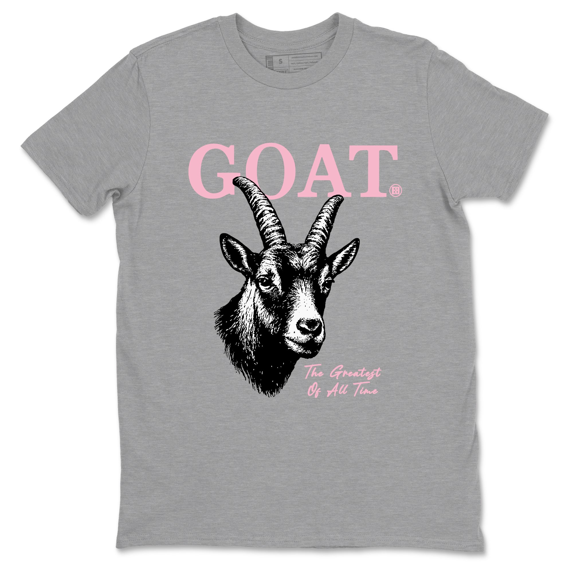 Sneaker Threads Sneaker Tees To Match Air Jordan 5 Medium Soft Pink Shoes The Greatest Of All Time Tee Heather Grey 2
