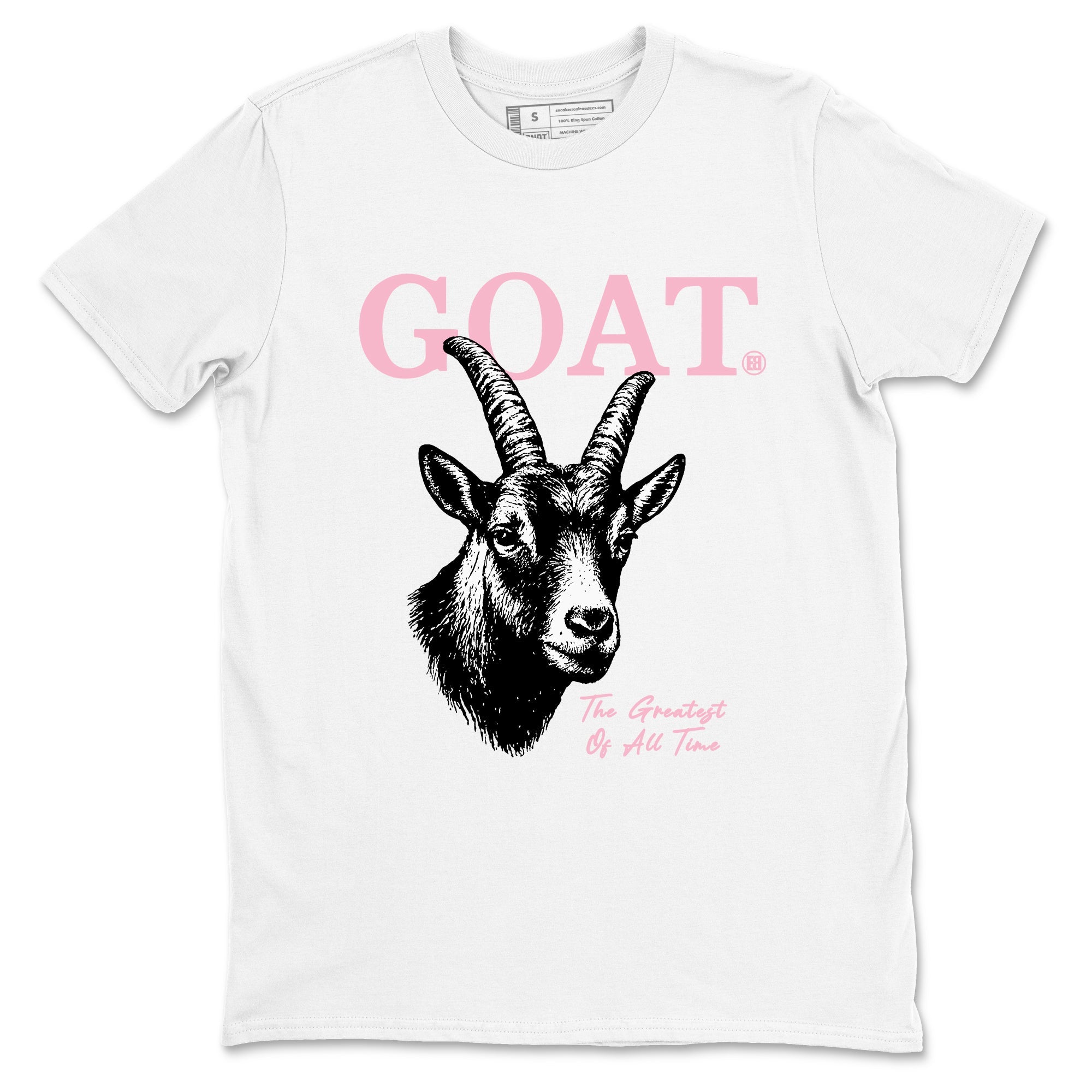 Sneaker Threads Sneaker Tees To Match Air Jordan 5 Medium Soft Pink Shoes The Greatest Of All Time Tee White 2