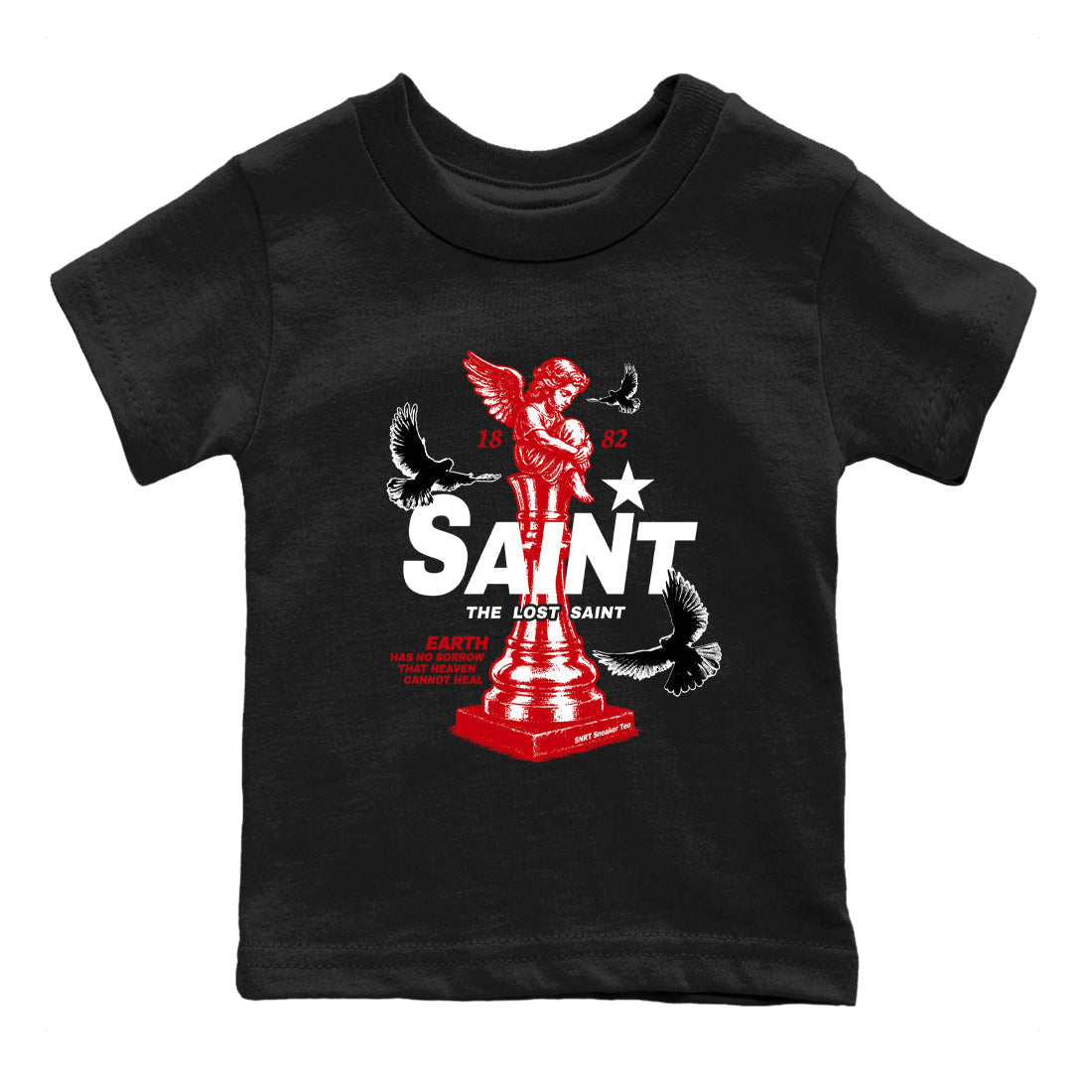 5s Fire Red Sneaker match tees  Sneaker Tees To Match Jordan 5 Retro Fire Red Sneakers  The Lost Saint Kids Graphic T-Shirt Black 2