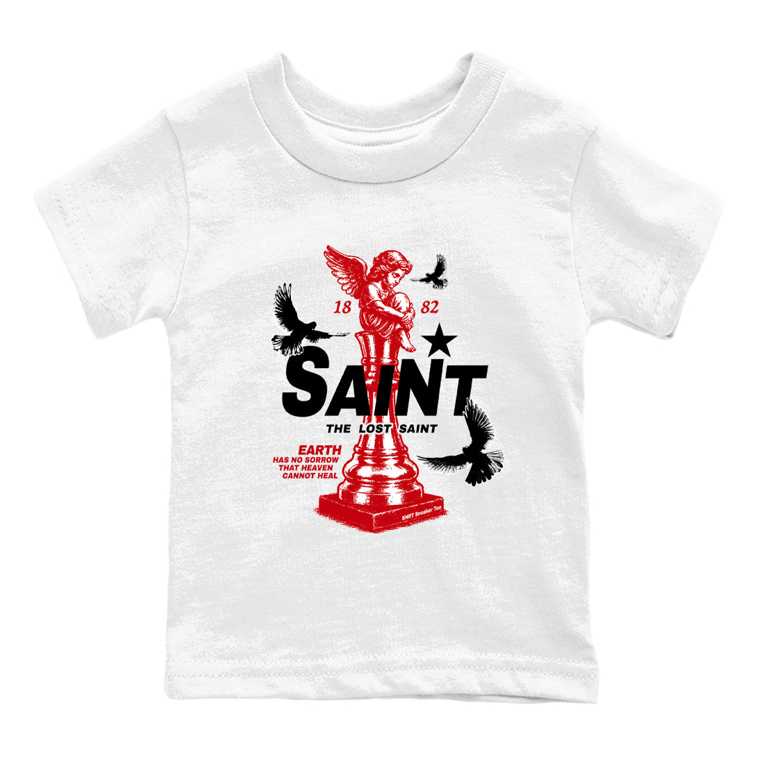 5s Fire Red Sneaker match tees  Sneaker Tees To Match Jordan 5 Retro Fire Red Sneakers  The Lost Saint Kids Graphic T-Shirt White 2