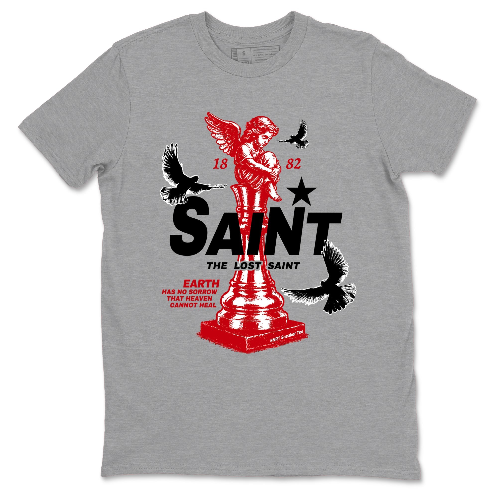 5s Fire Red Sneaker match tees  Sneaker Tees To Match Jordan 5 Retro Fire Red Sneakers  The Lost Saint Graphic Tee Heather Grey 2