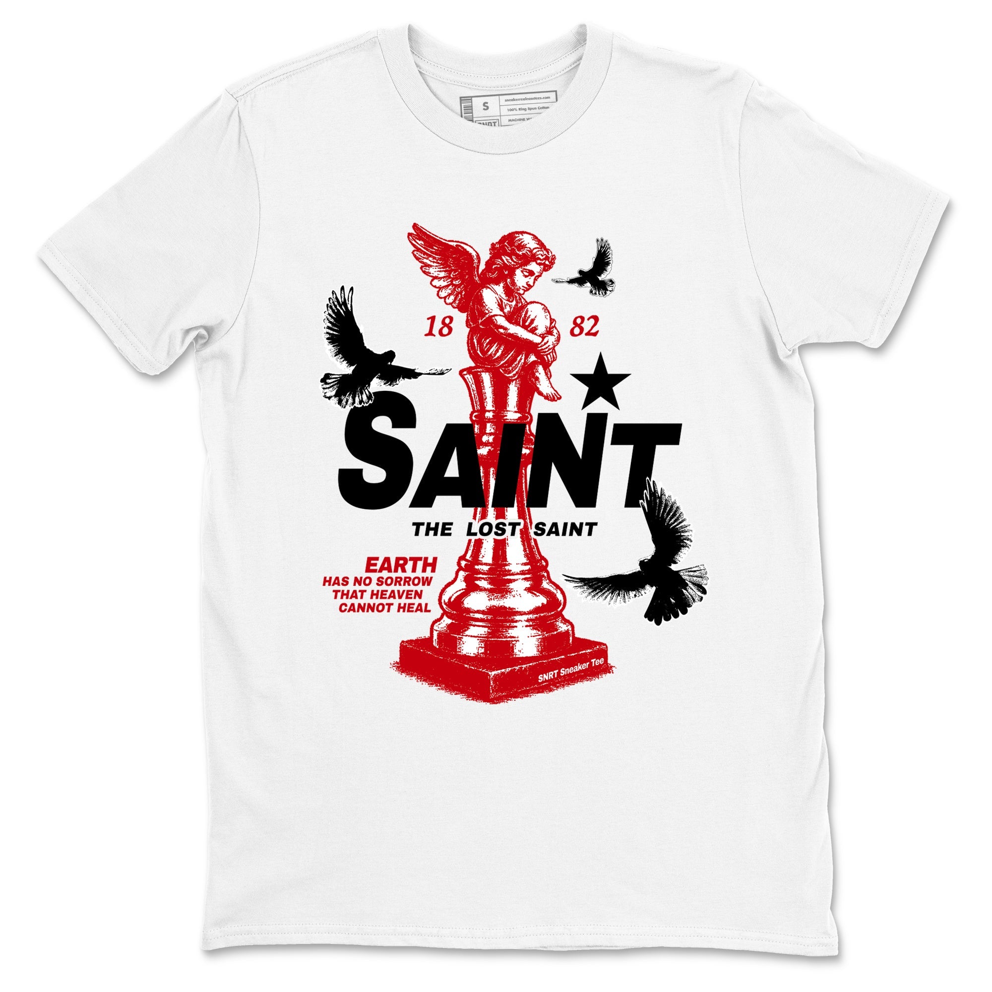 5s Fire Red Sneaker match tees  Sneaker Tees To Match Jordan 5 Retro Fire Red Sneakers  The Lost Saint Graphic Tee White 2
