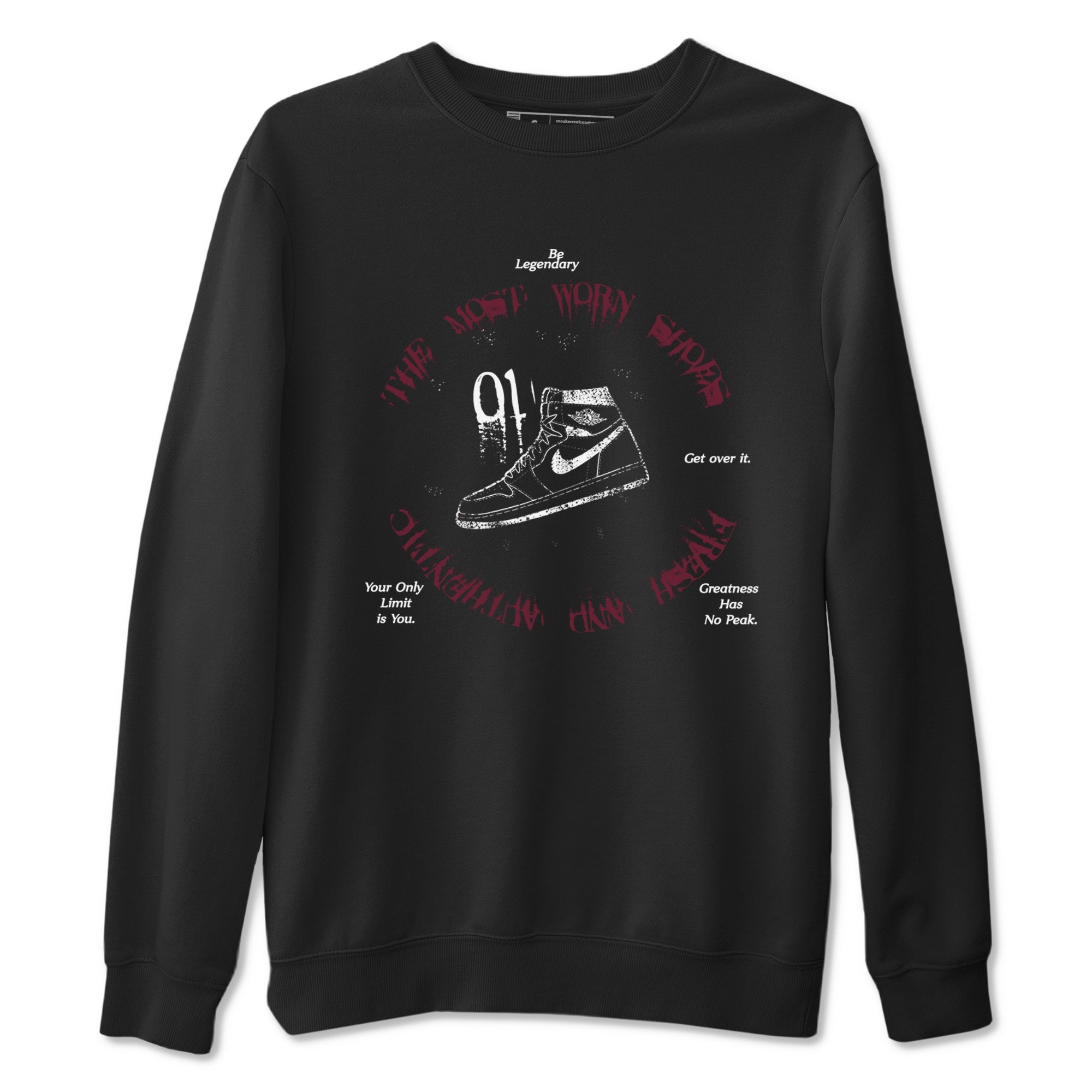 1s Metallic Burgundy shirts to match jordans The Most Worn Shoes sneaker match tees Jordan 1 Retro High '85 OG Metallic Burgundy Drip Gear Zone streetwear brand Black 2 unisex cotton tee