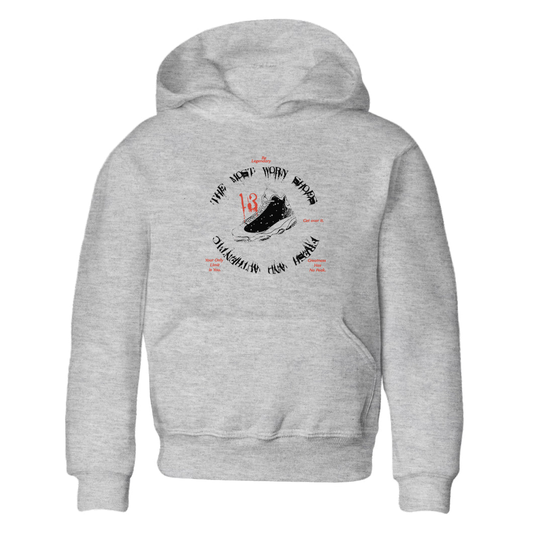 13s Dune Red shirts to match jordans The Most Worn Shoes sneaker match tees Air Jordan 13 Dune Red Drip Gear Zone streetwear brand Baby and Youth Heather Grey 2 cotton tee