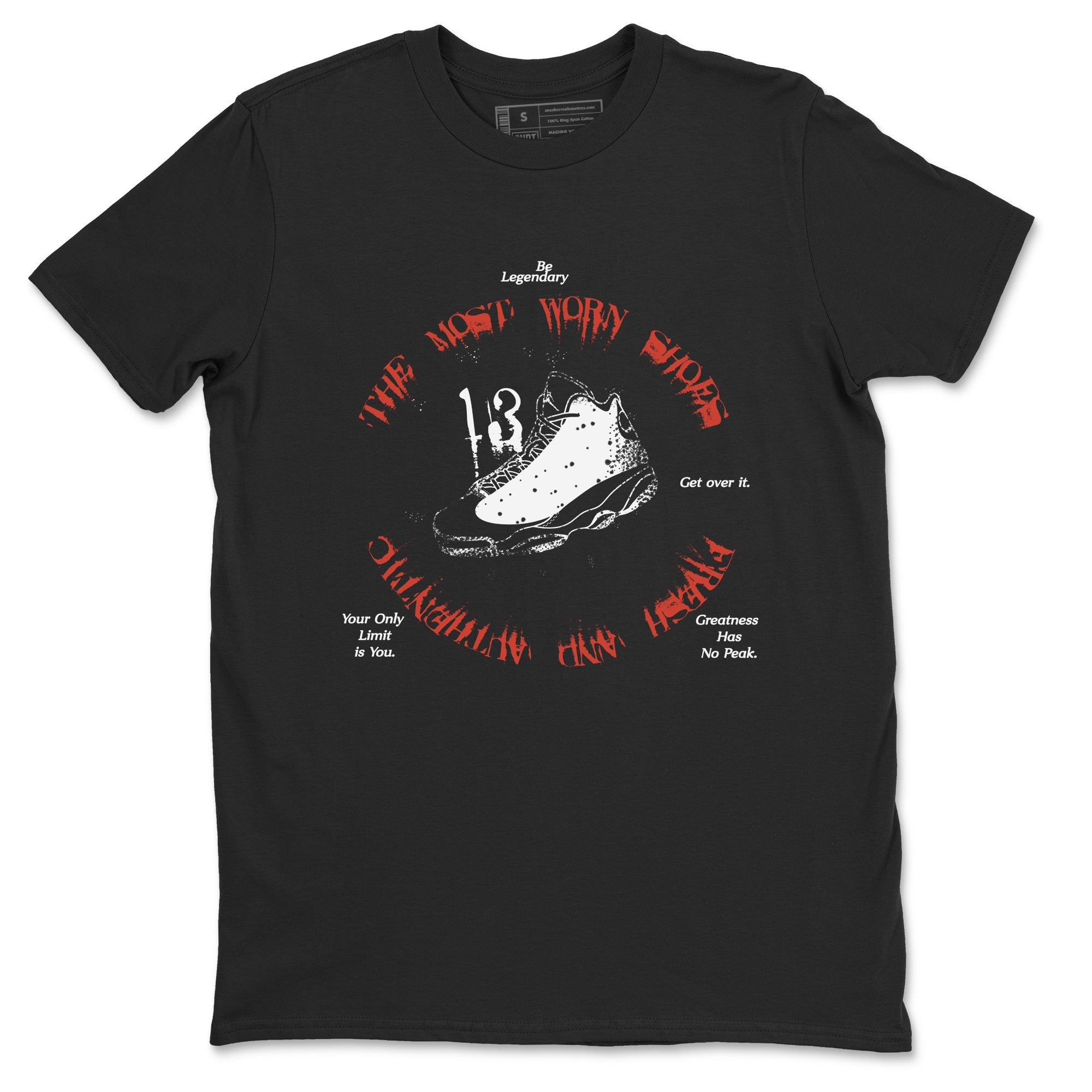 13s Dune Red shirts to match jordans The Most Worn Shoes sneaker match tees Air Jordan 13 Dune Red Drip Gear Zone streetwear brand Black 2 unisex cotton tee