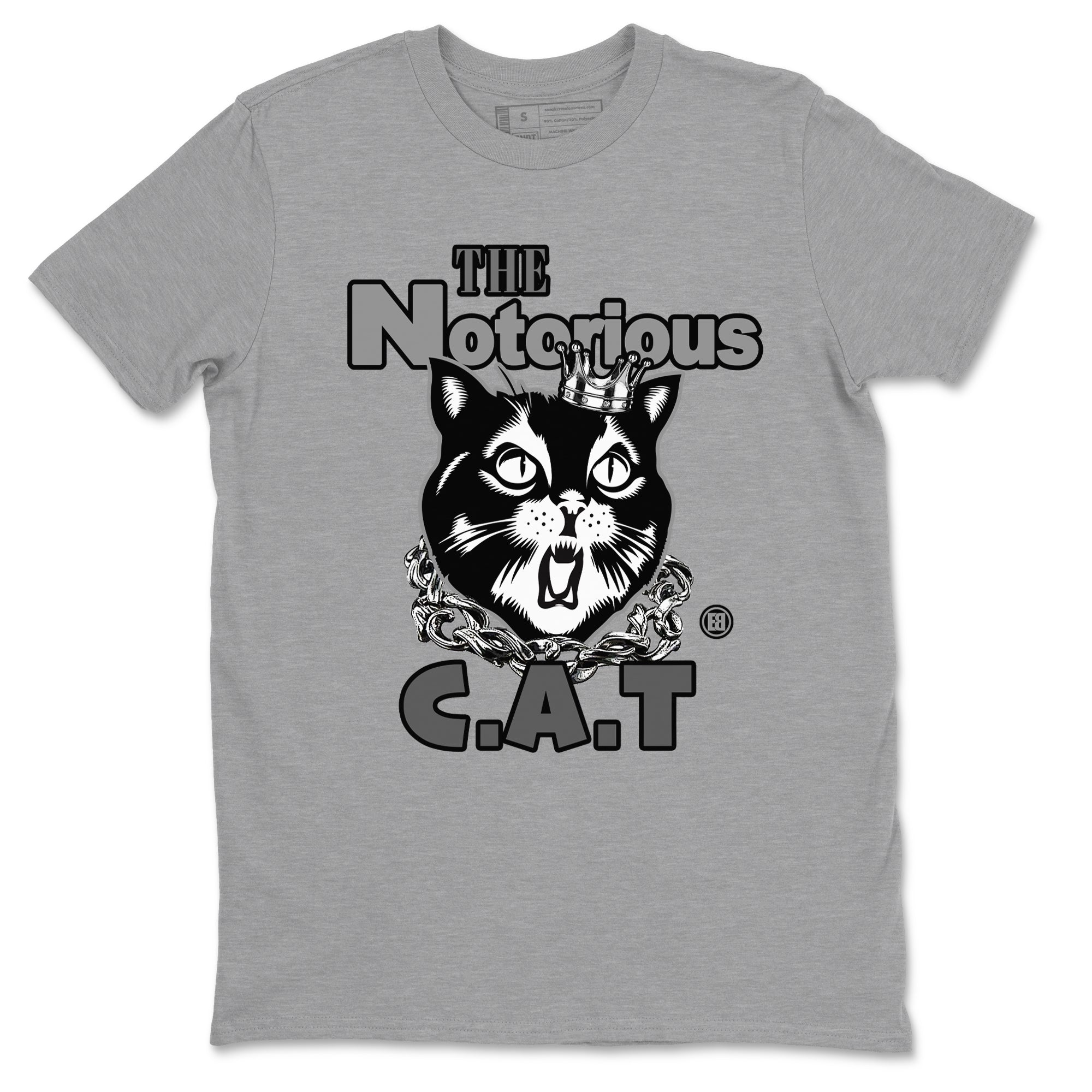 5s Black Cat shirts to match jordans The Notorious Cat sneaker match tees Air Jordan 5 Black Cat Drip Gear Zone unisex cotton Heather Grey 2 crew neck shirts