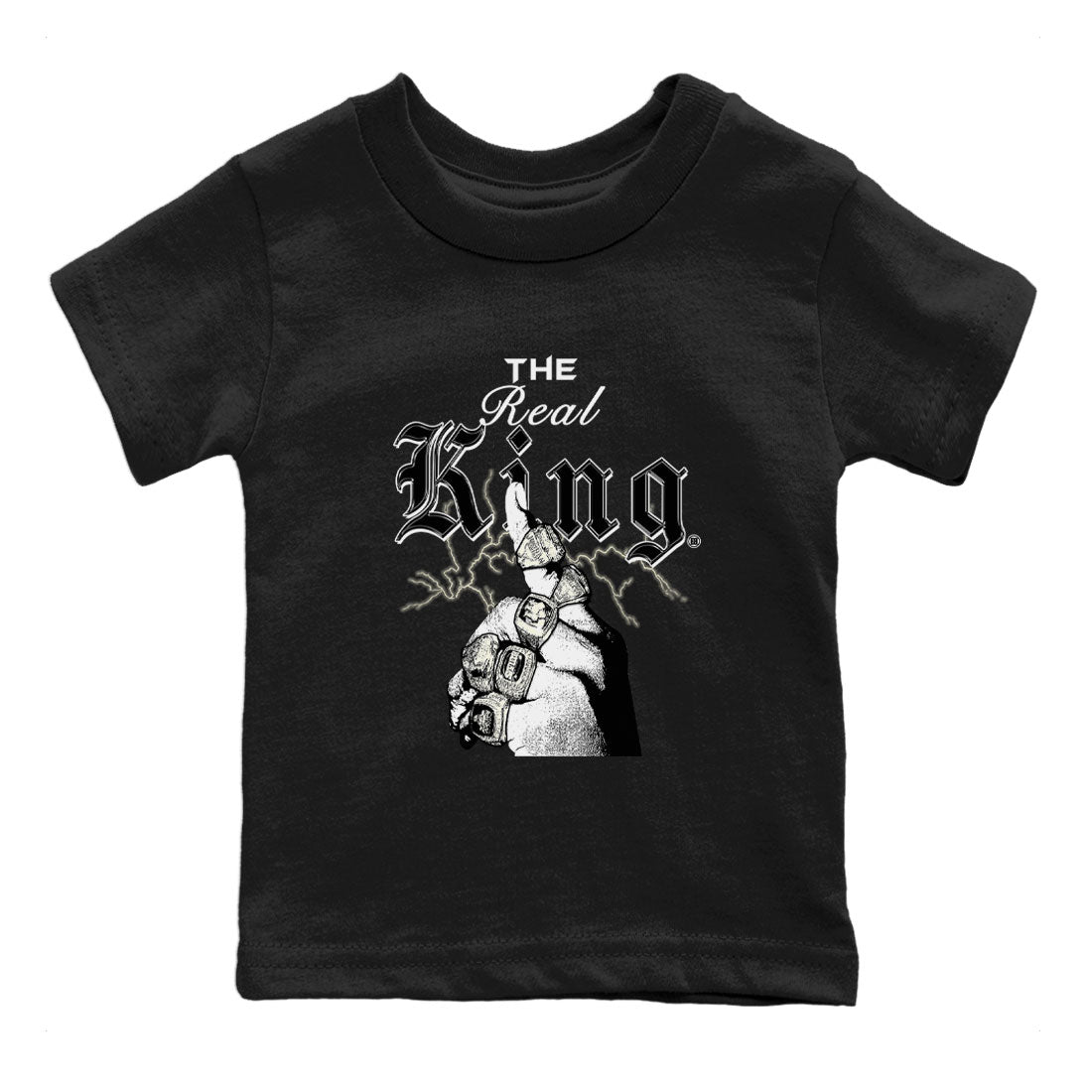 11s Gratitude shirt to match jordans The Real King sneaker tees Air Jordan 11 Gratitude Drip Gear Zone Baby Toddler Black 2 T-Shirt