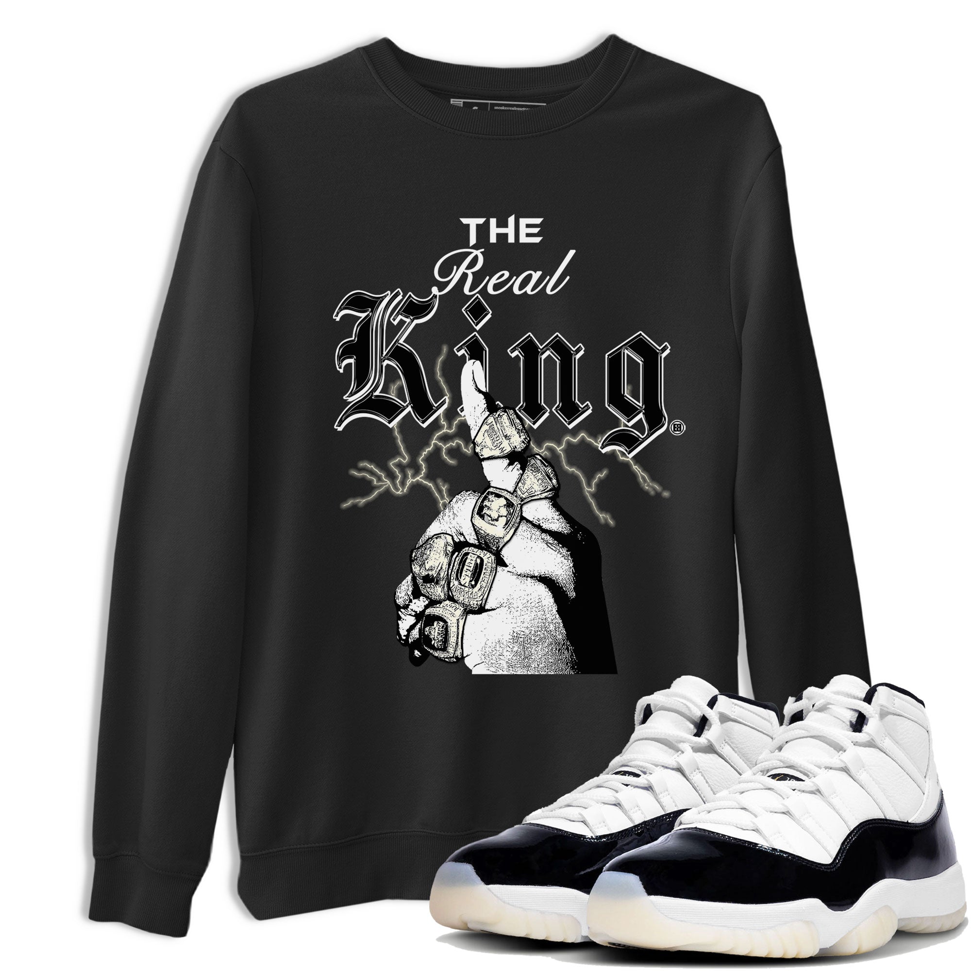 11s Gratitude shirt to match jordans The Real King sneaker tees Air Jordan 11 Retro Gratitude Drip Gear Zone Streetwear Casual Fit Black 1 T-Shirt