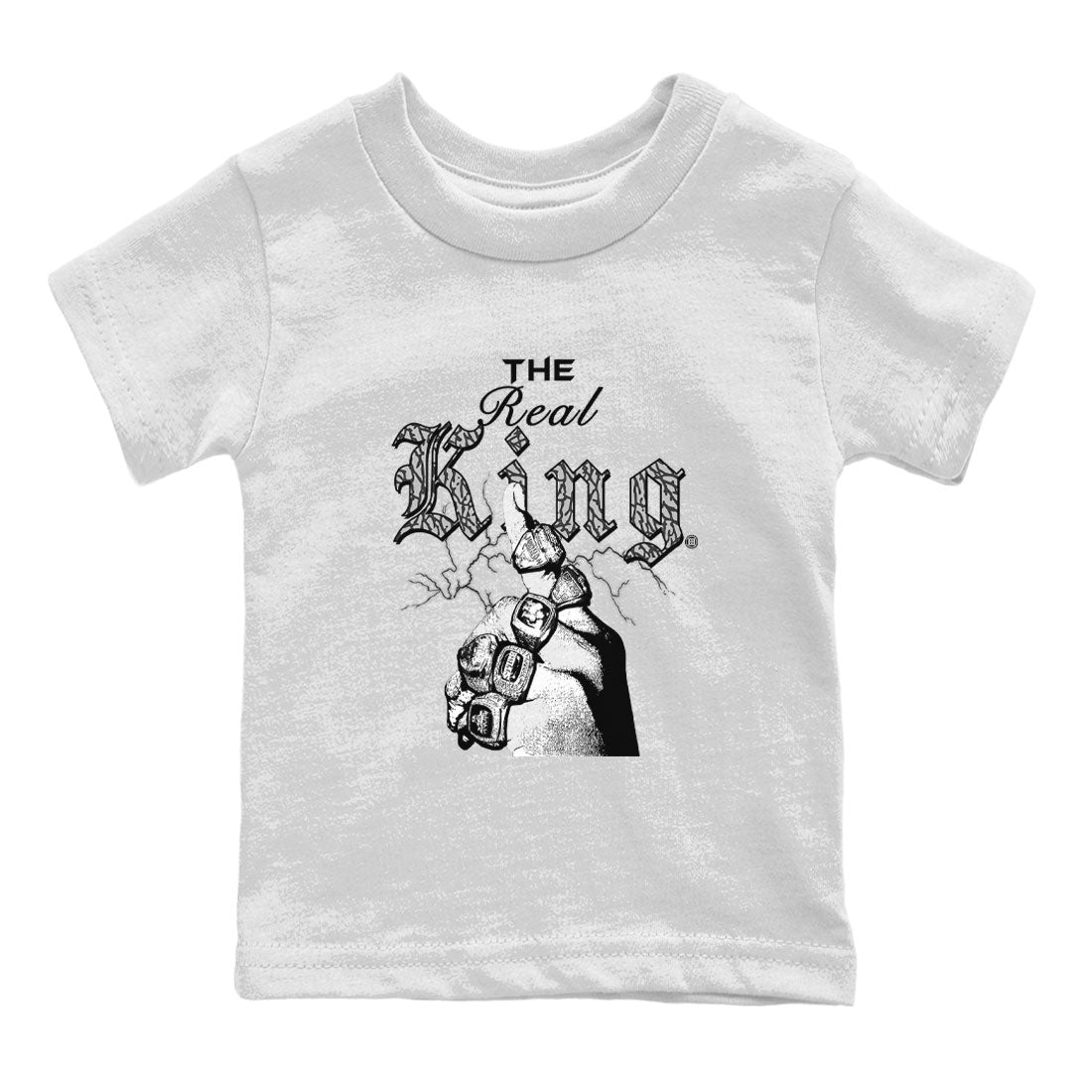 3s Retro Off Noir shirt to match jordans The Real King sneaker tees Air Jordan 3 Off Noir Drip Gear Zone Baby Toddler White 2 T-Shirt