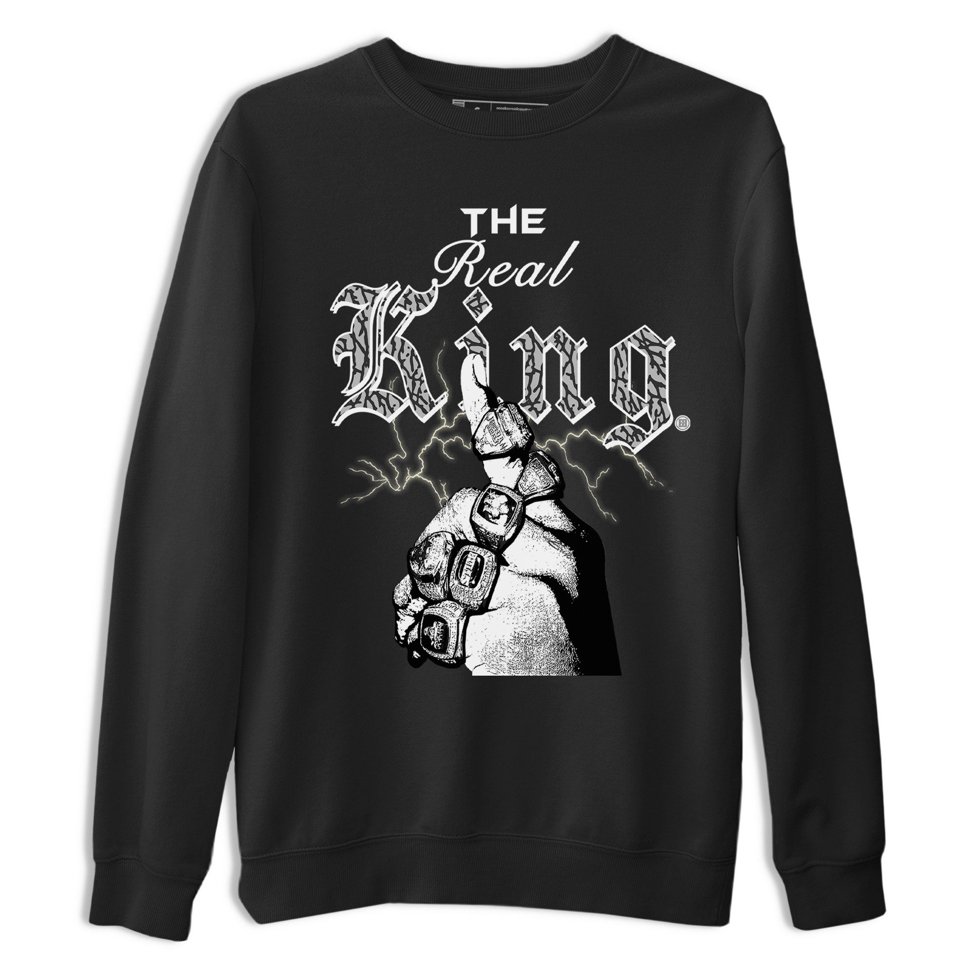 3s Retro Off Noir shirt to match jordans The Real King sneaker tees Air Jordan 3 Off Noir Drip Gear Zone Streetwear Casual Fit Black 2 T-Shirt