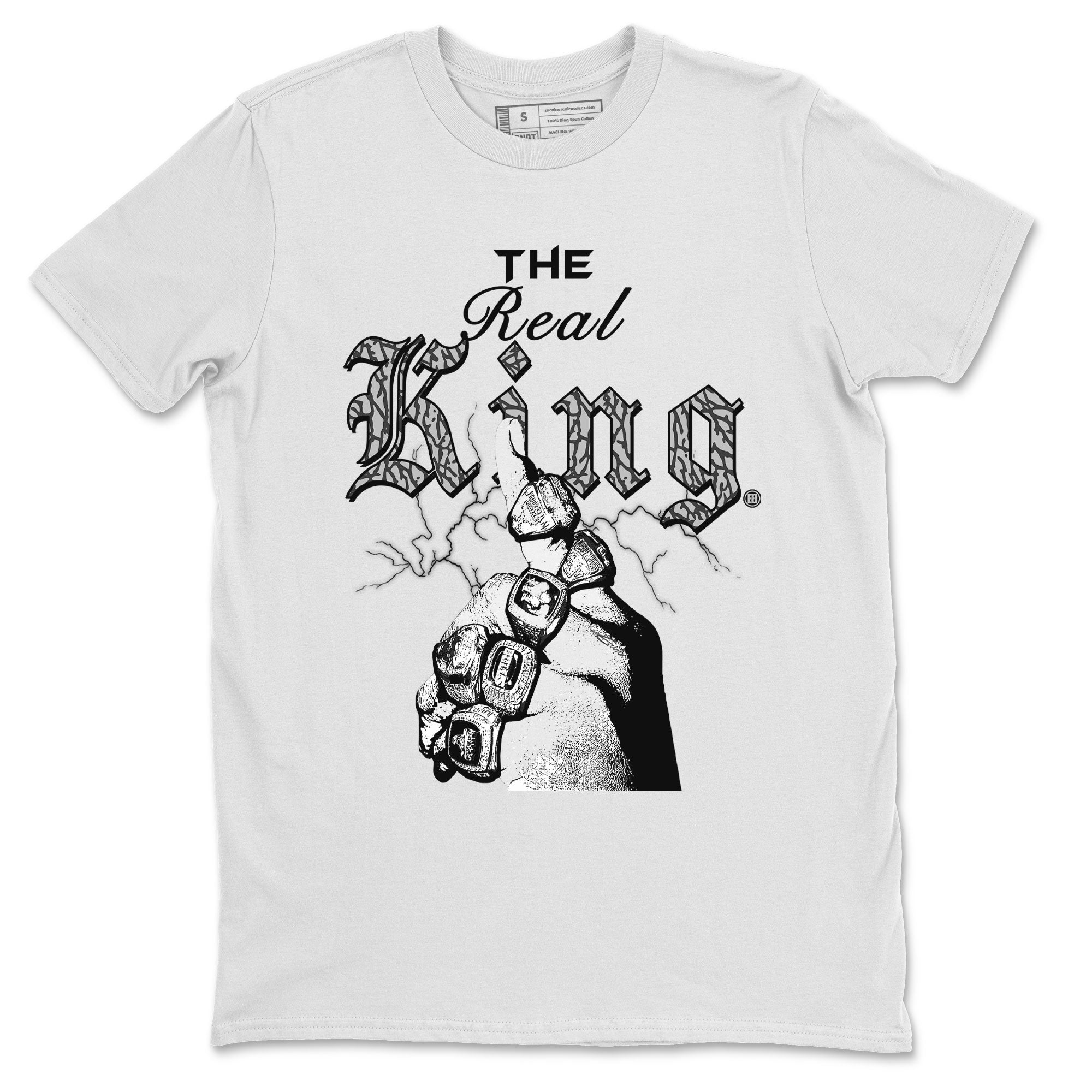 3s Retro Off Noir shirt to match jordans The Real King sneaker tees Air Jordan 3 Off Noir Drip Gear Zone Streetwear Casual Fit White 2 T-Shirt